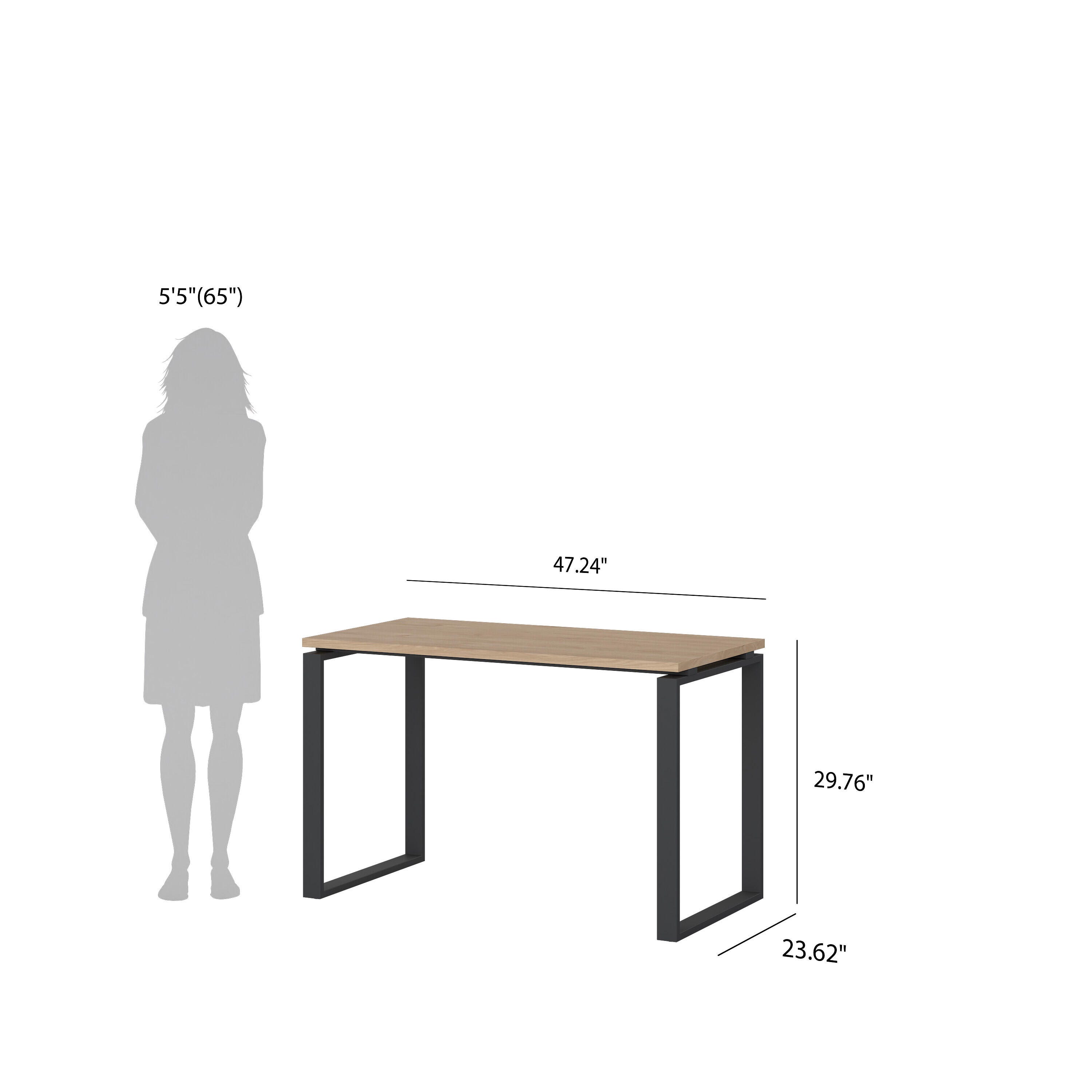 Tvilum Sign 47" Home Office Desk, Matte Gray, large