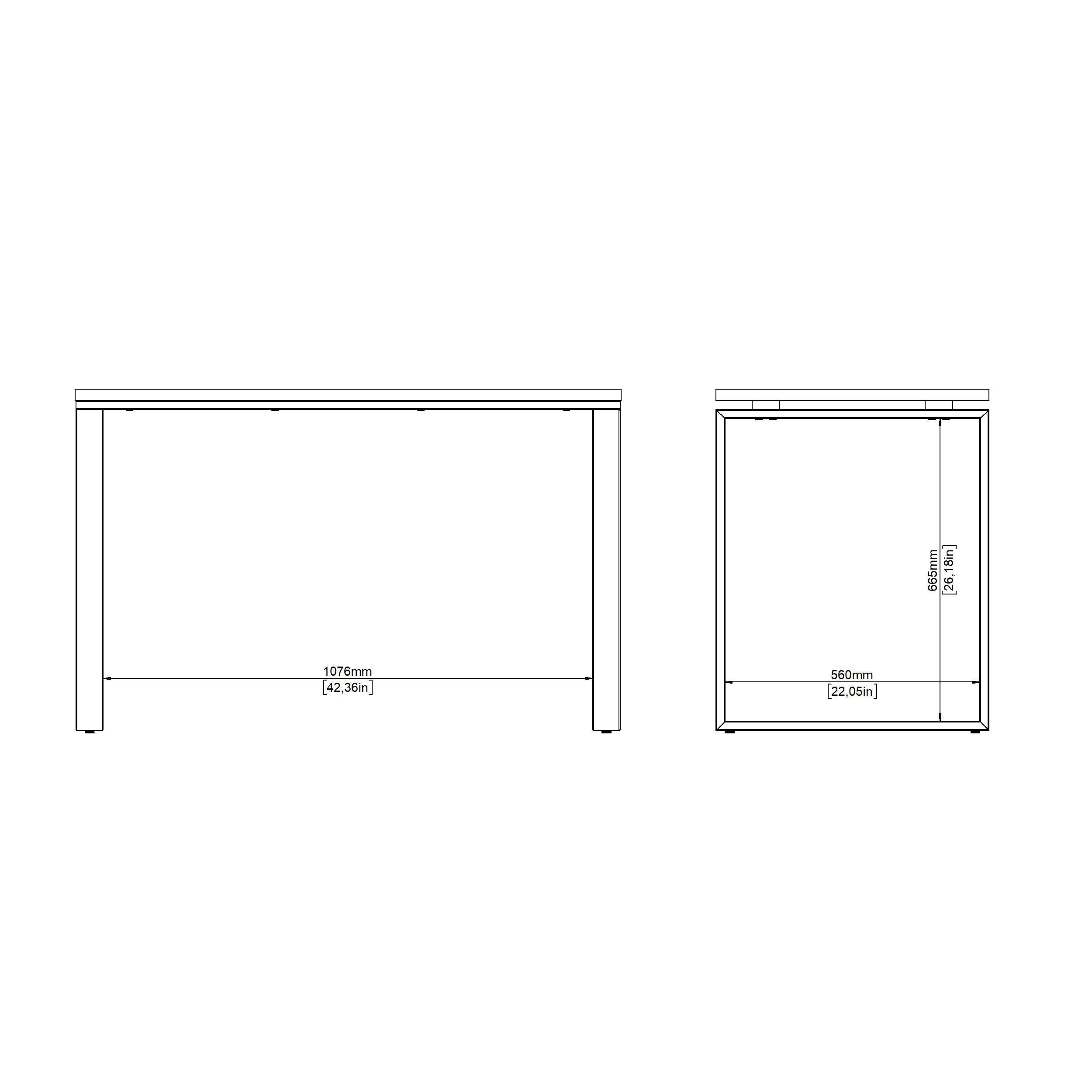 Tvilum Sign 47" Home Office Desk, Matte Gray, large
