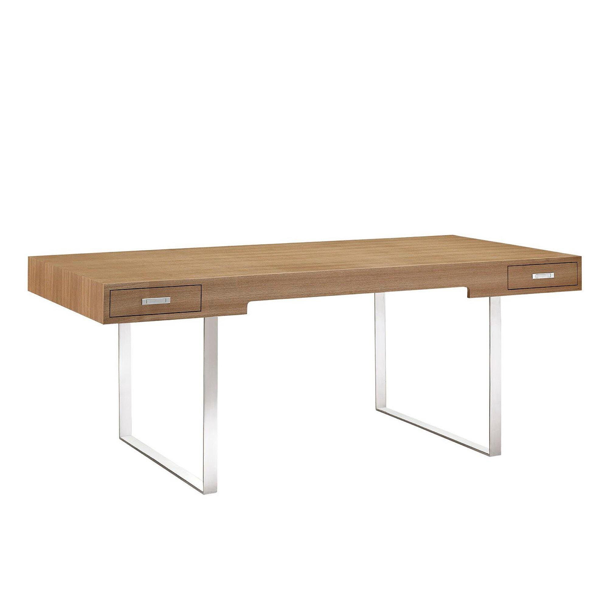 Modway Tinker 75" Home Office Desk, Natural, large