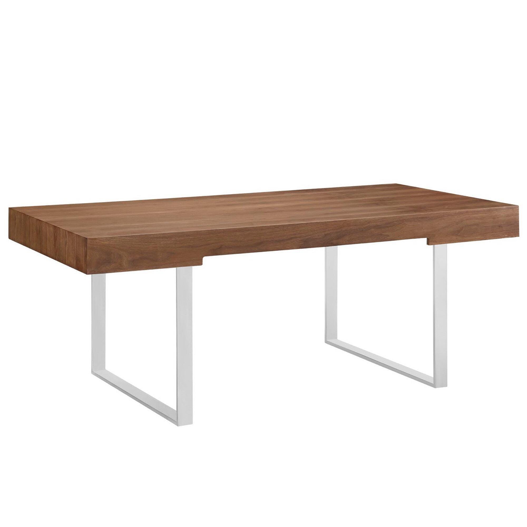 Modway Tinker 75" Home Office Desk, Walnut, large