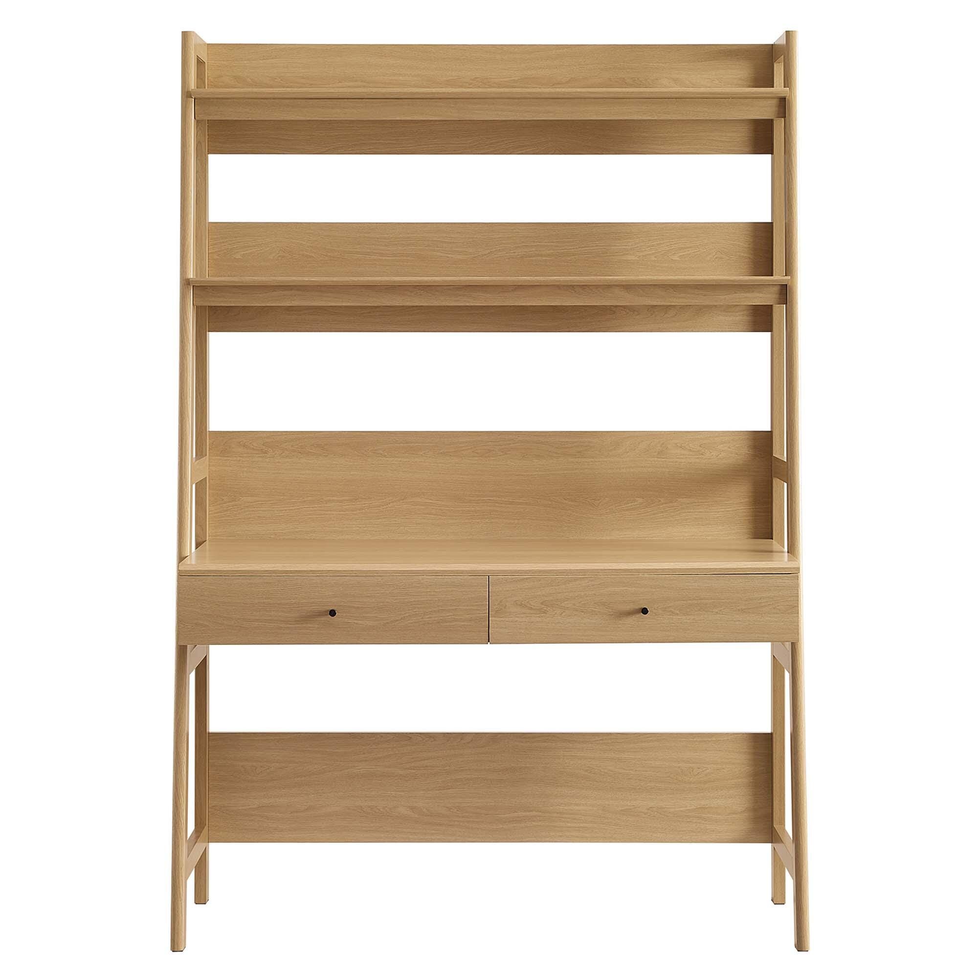 Modway Bixby 19" Home Office Desk, Oak, large