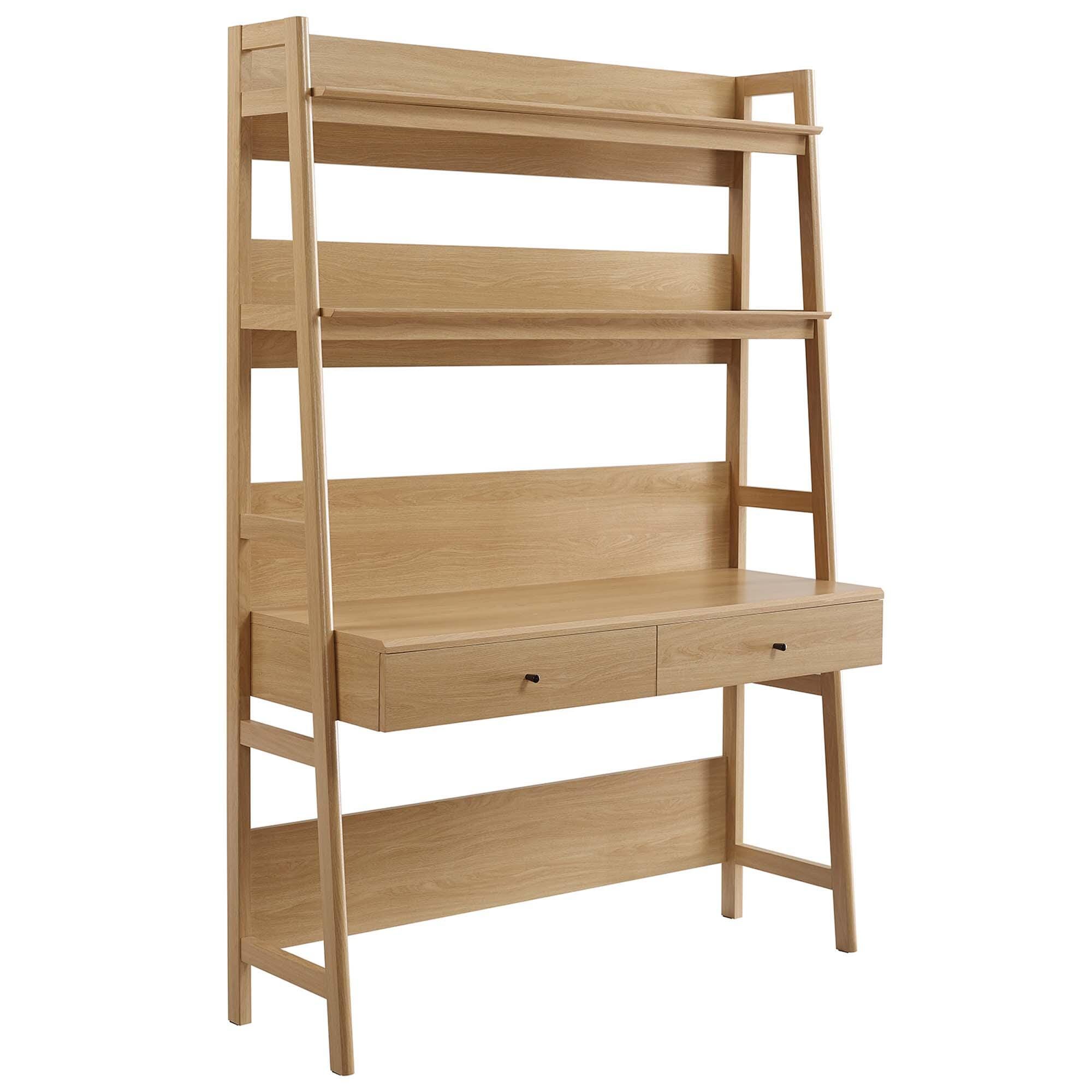 Modway Bixby 19" Home Office Desk, Oak, large