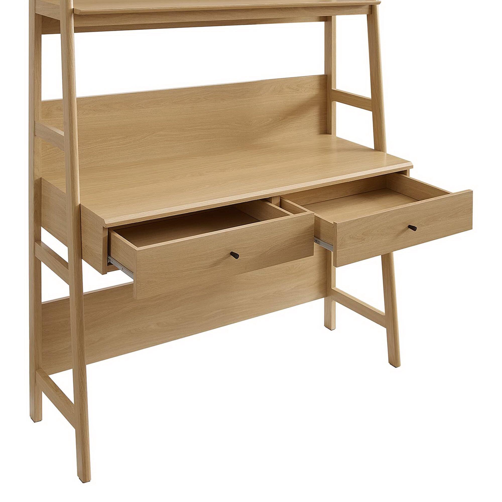 Modway Bixby 19" Home Office Desk, Oak, large