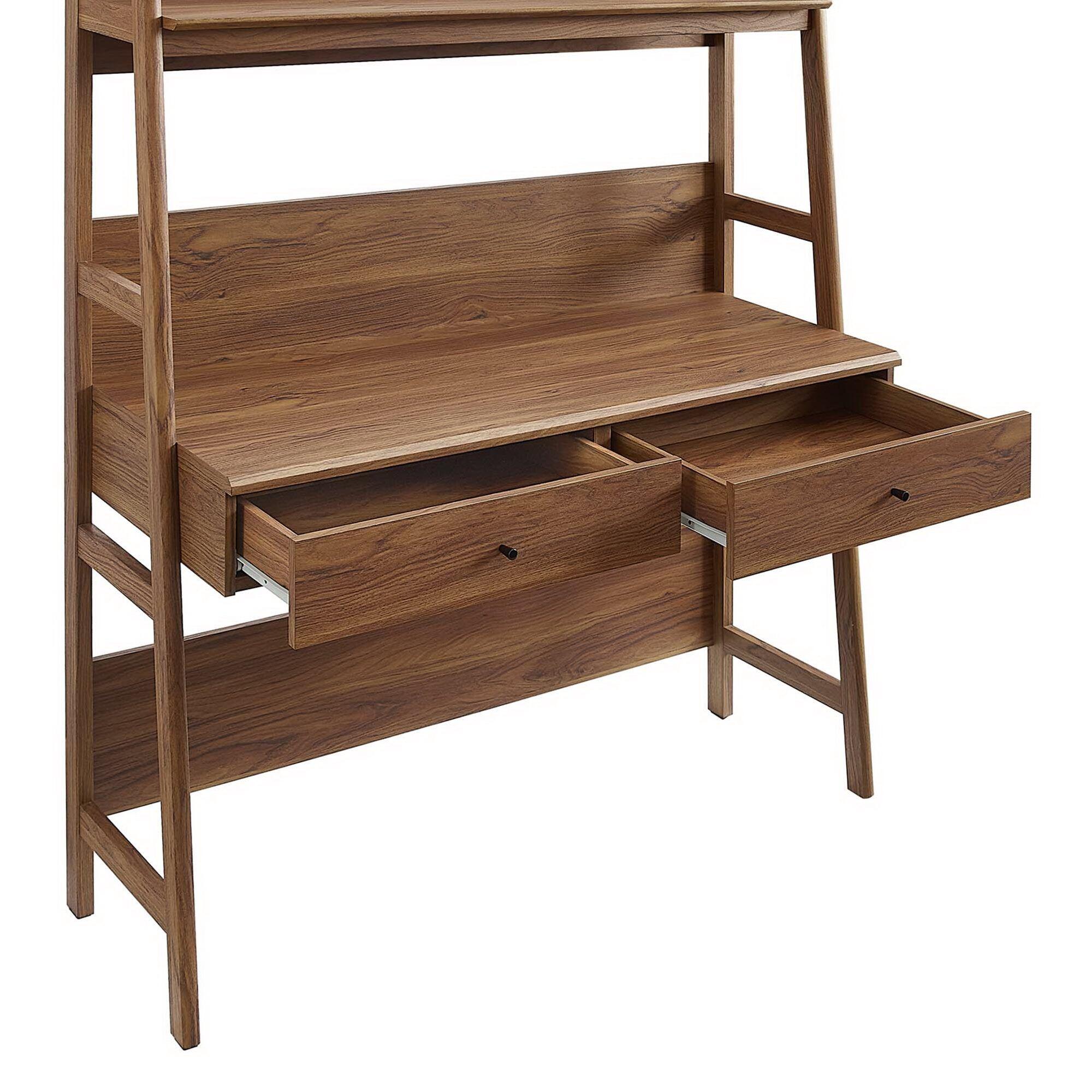 Modway Bixby 19" Home Office Desk, Walnut, large