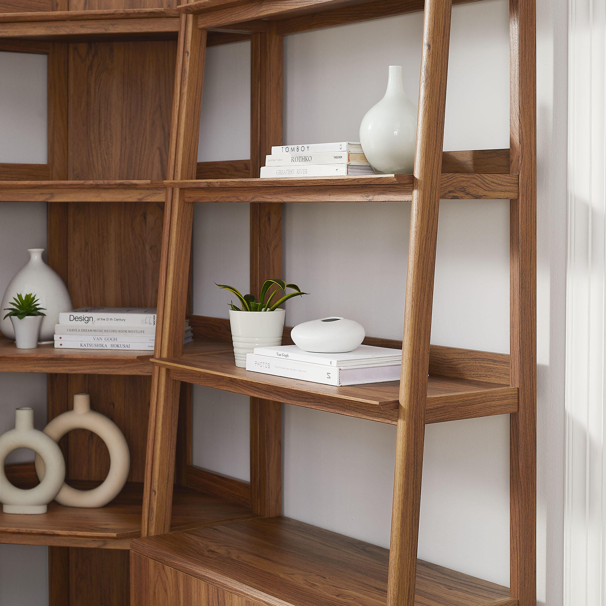 Modway Bixby 71" Corner Bookcase Set, , large