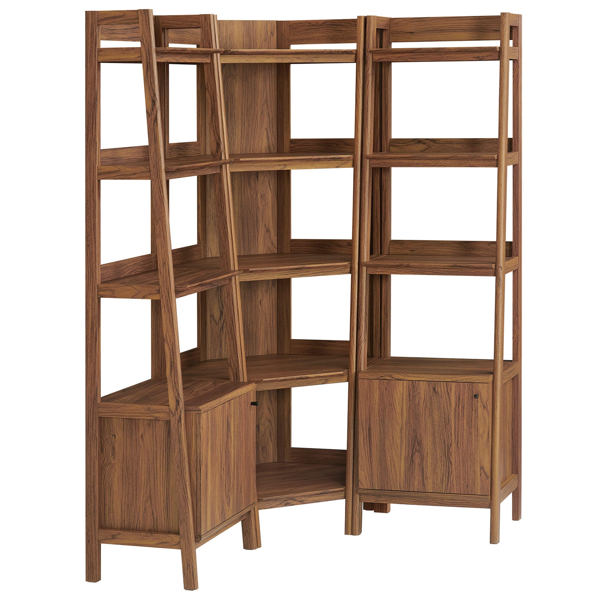 Modway Bixby 71" Corner Narrow Bookcase Set, , large