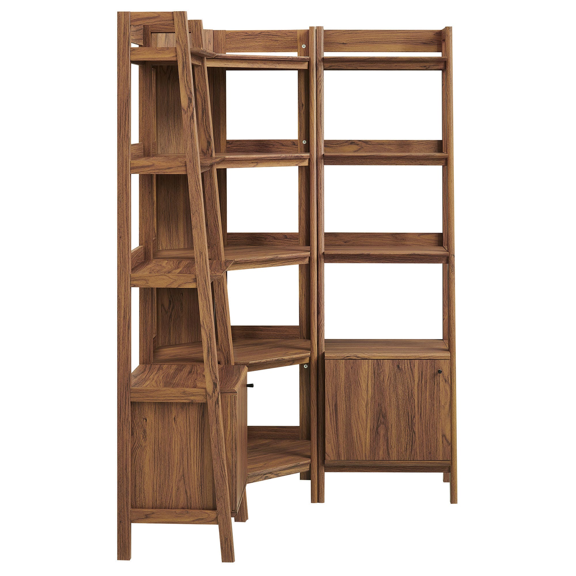 Modway Bixby 71" Corner Narrow Bookcase Set, , large