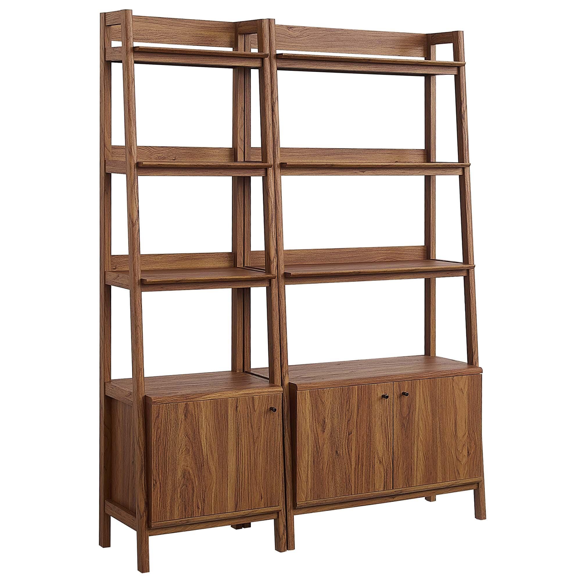 Modway Bixby 71" Bookcase, Walnut, large