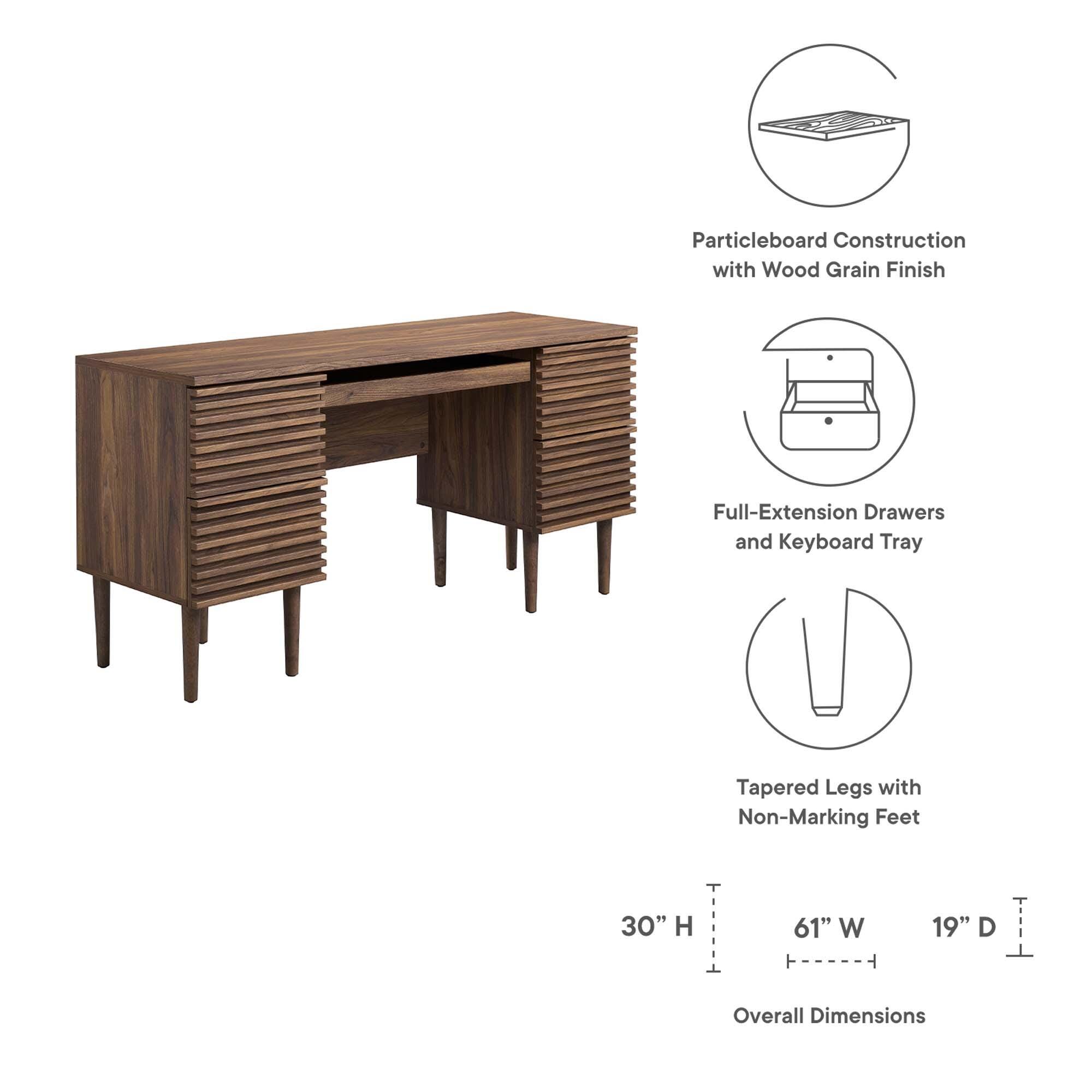 Modway Render 19" Home Office Desk, , large
