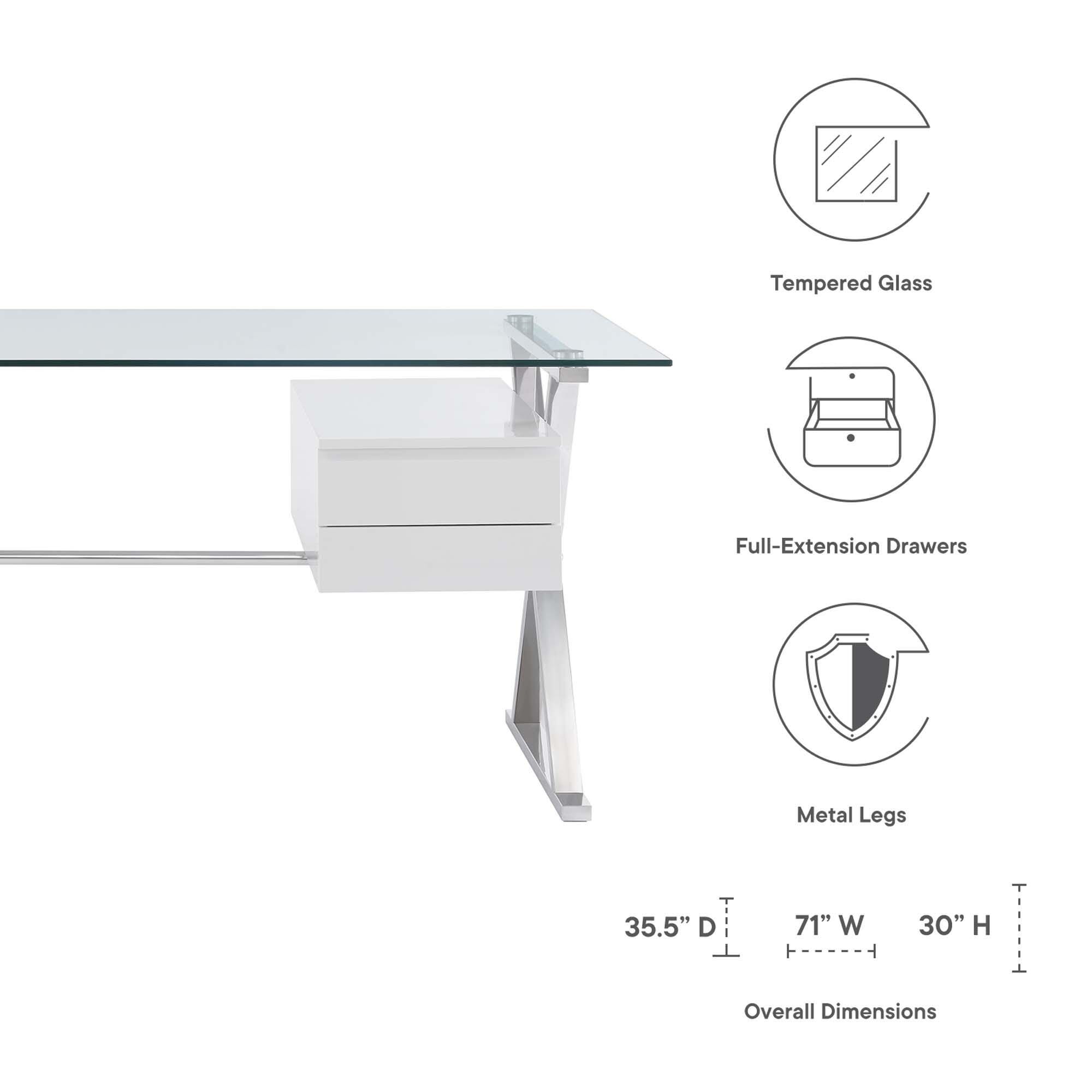 Modway Sector 36" Home Office Desk, , large