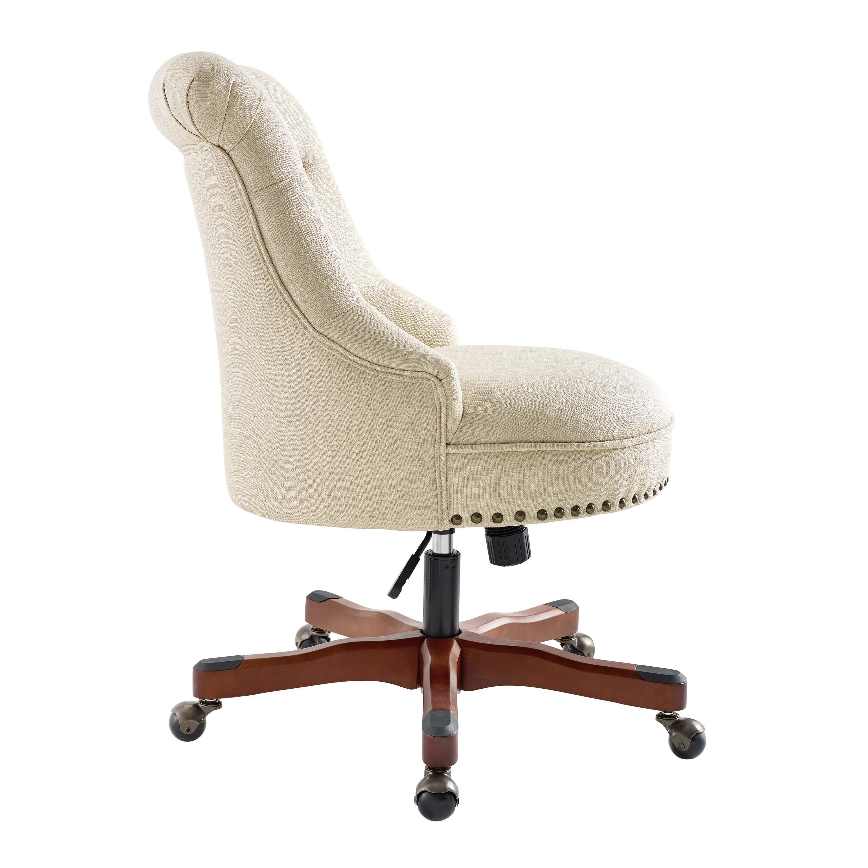 Linon Corbin Office Chair, Cherry, large