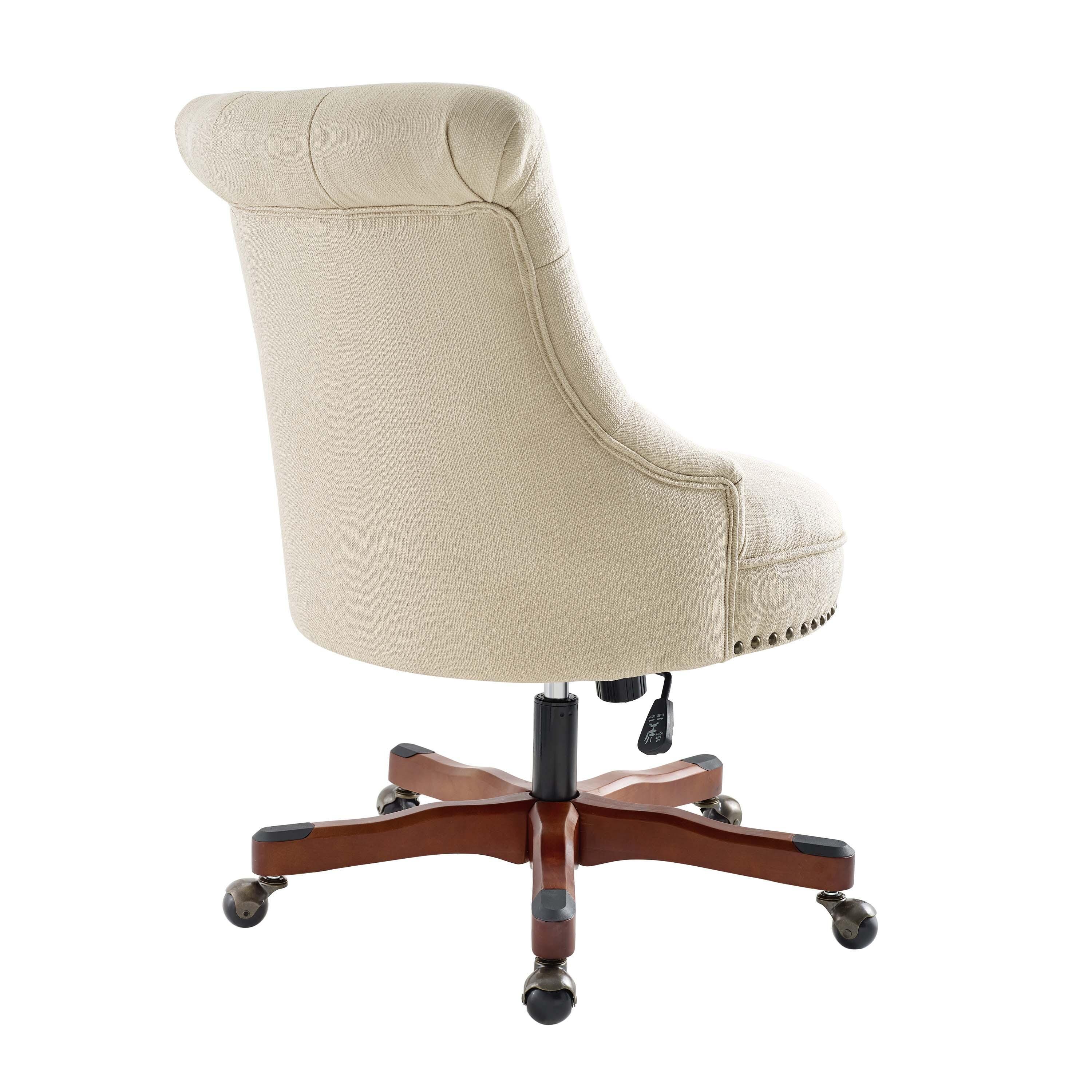 Linon Corbin Office Chair, Cherry, large