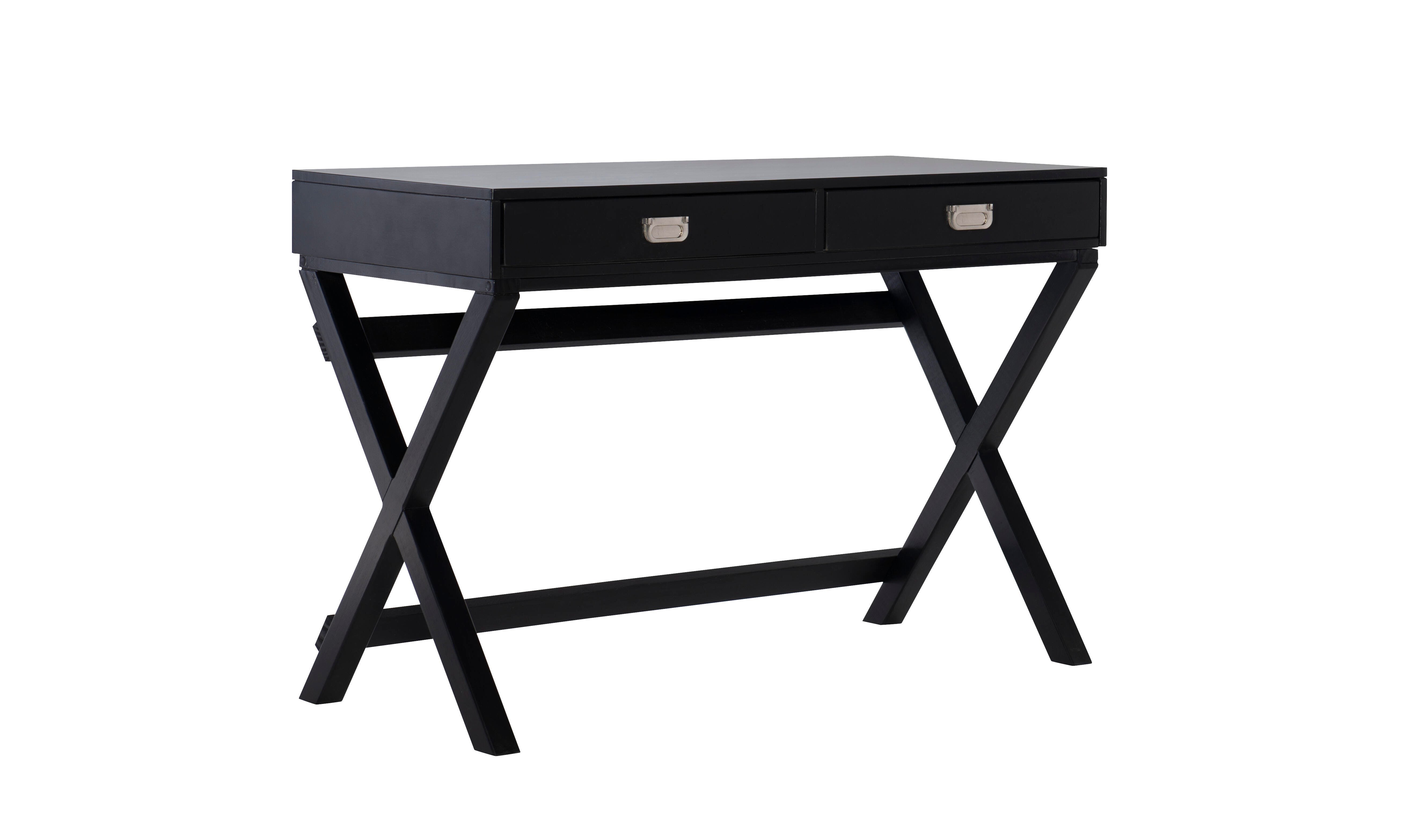 Linon Piper Desk, Black, large