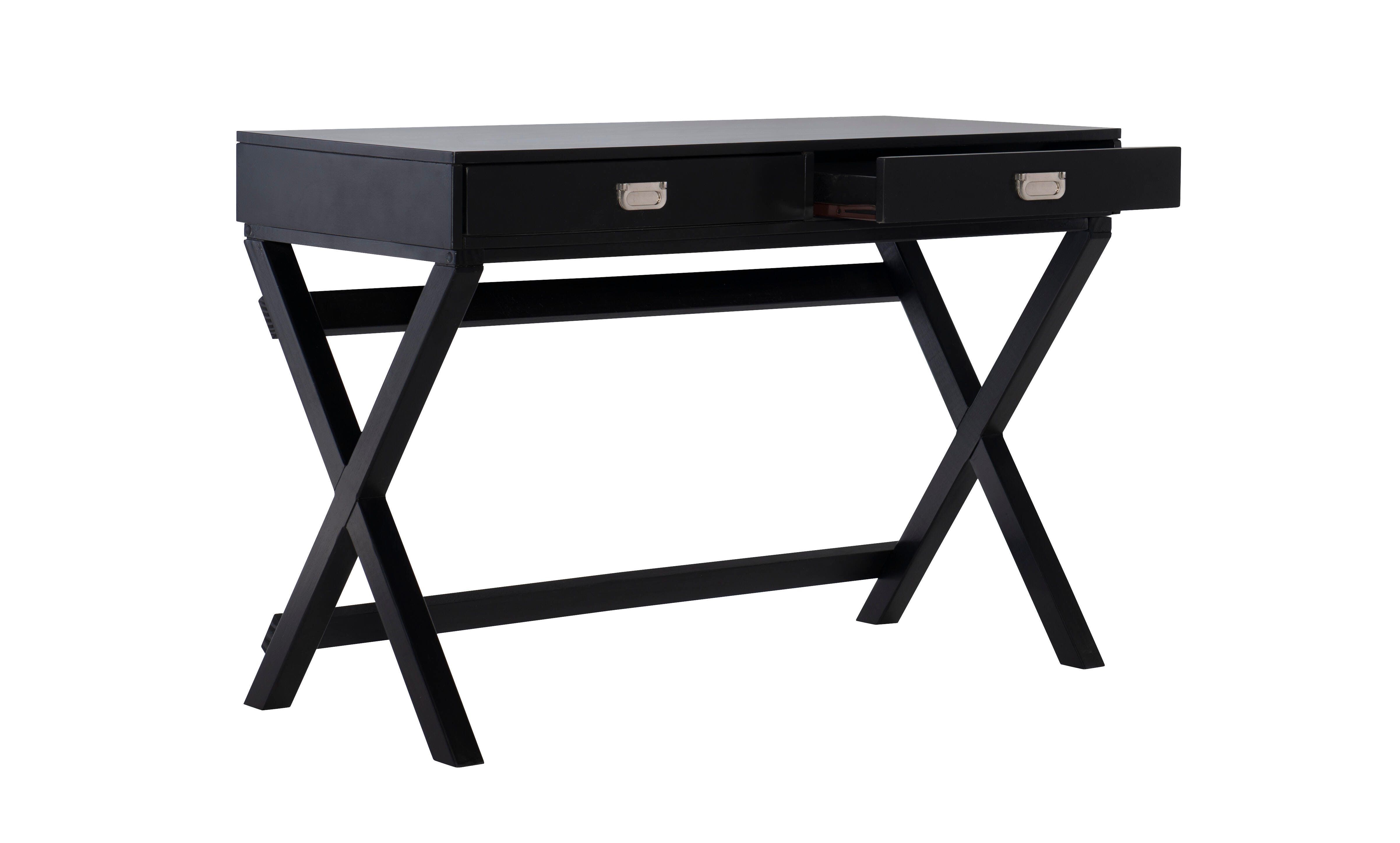 Linon Piper Desk, Black, large