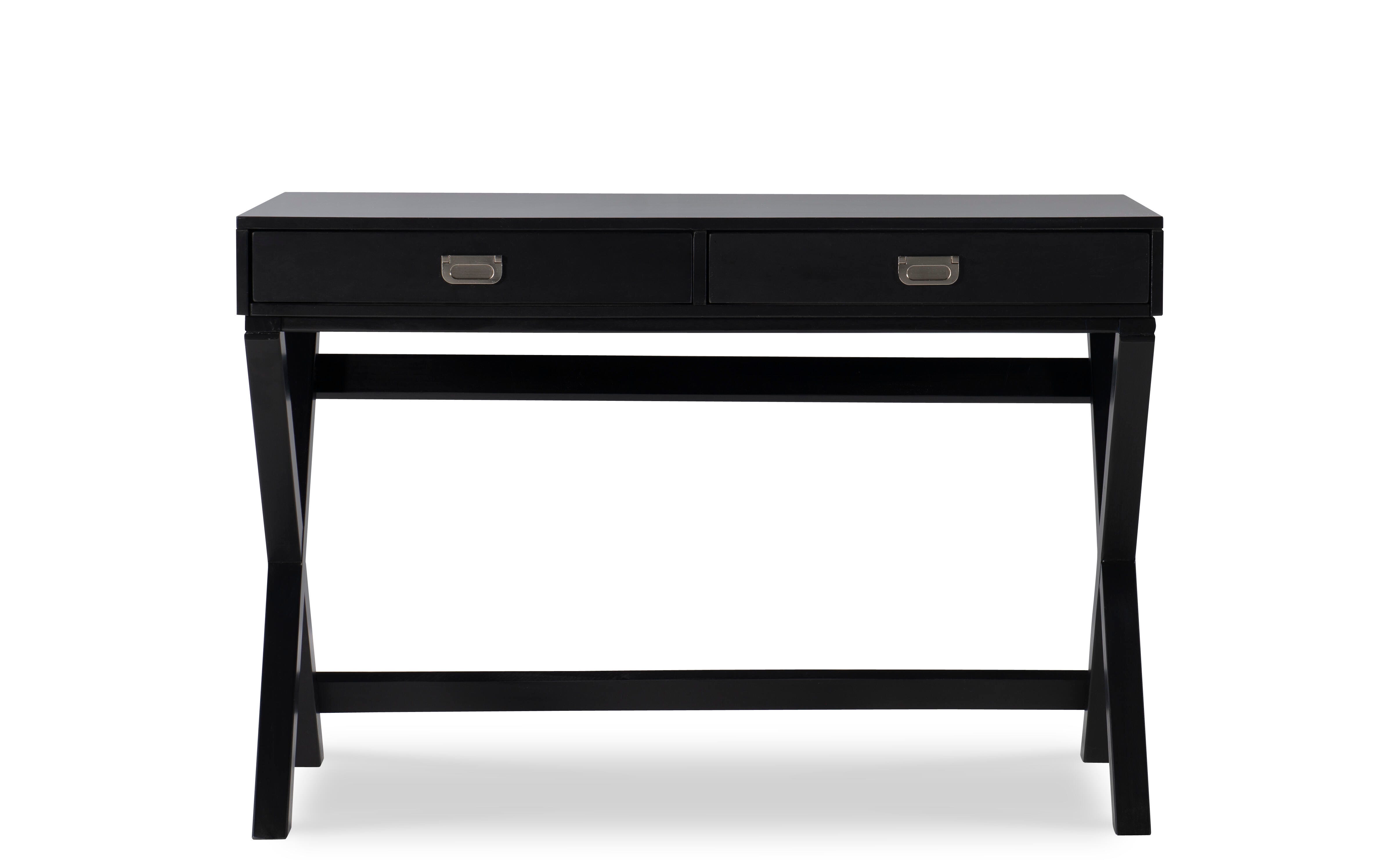 Linon Piper Desk, Black, large