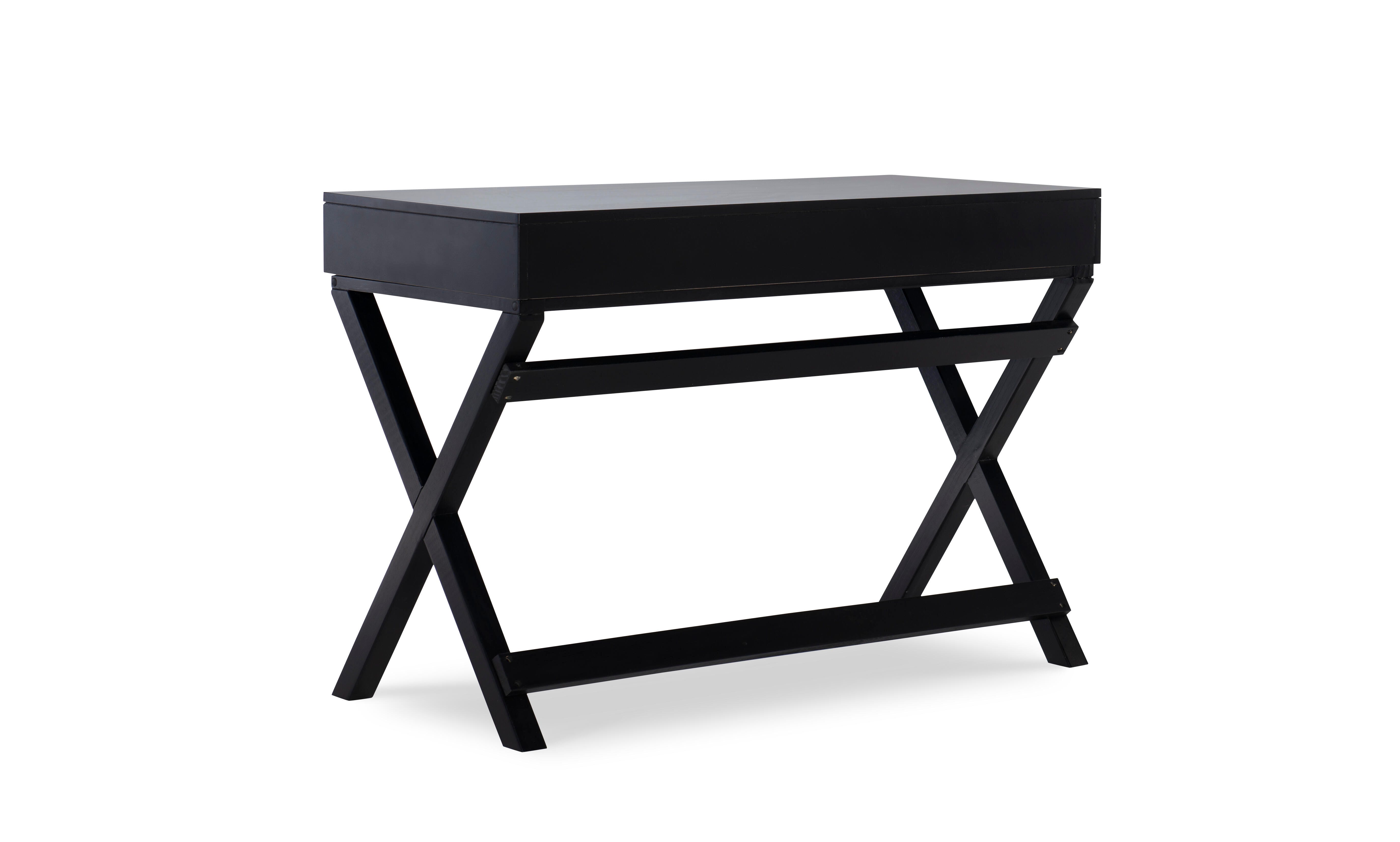 Linon Piper Desk, Black, large