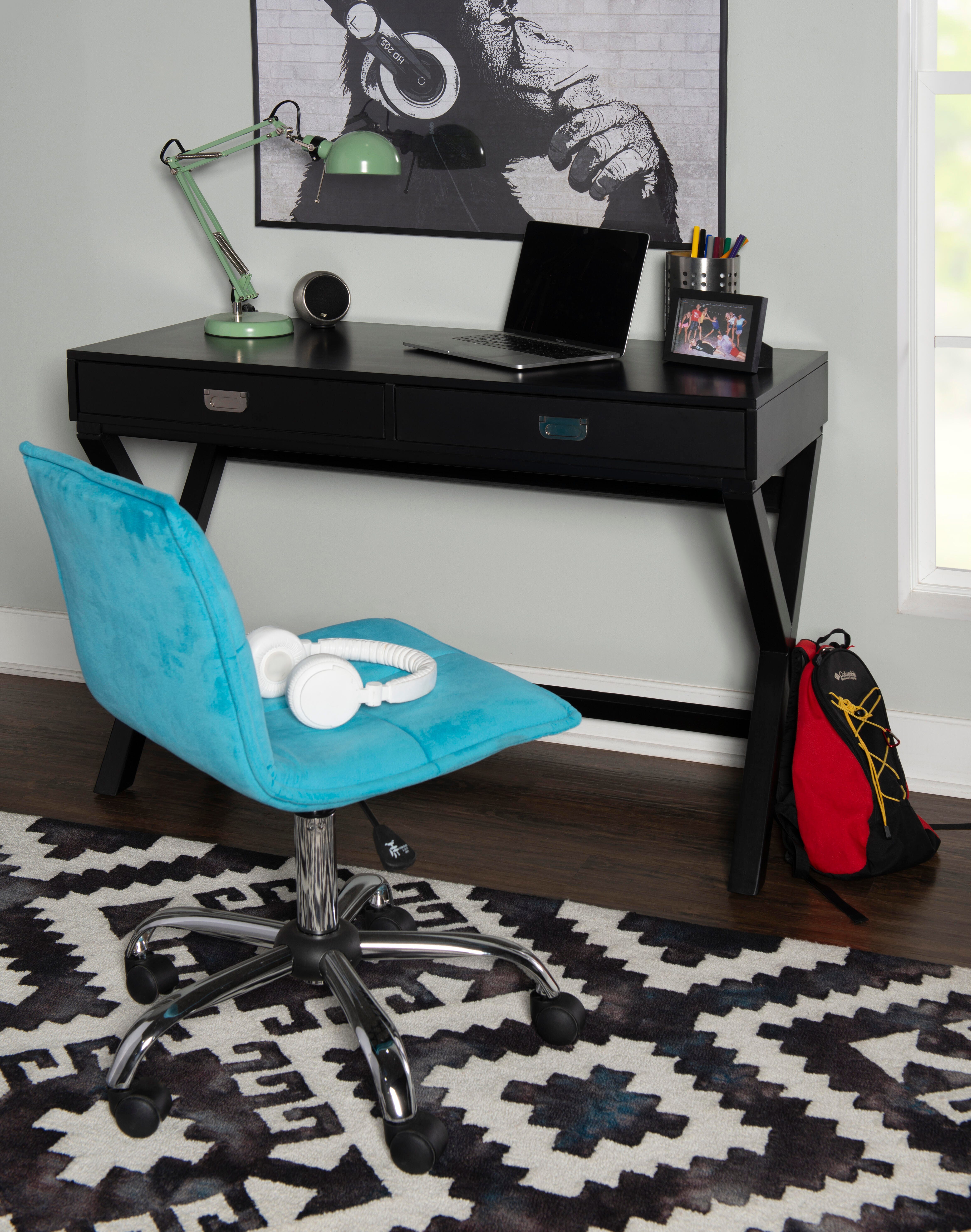 Linon Piper Desk, Black, large