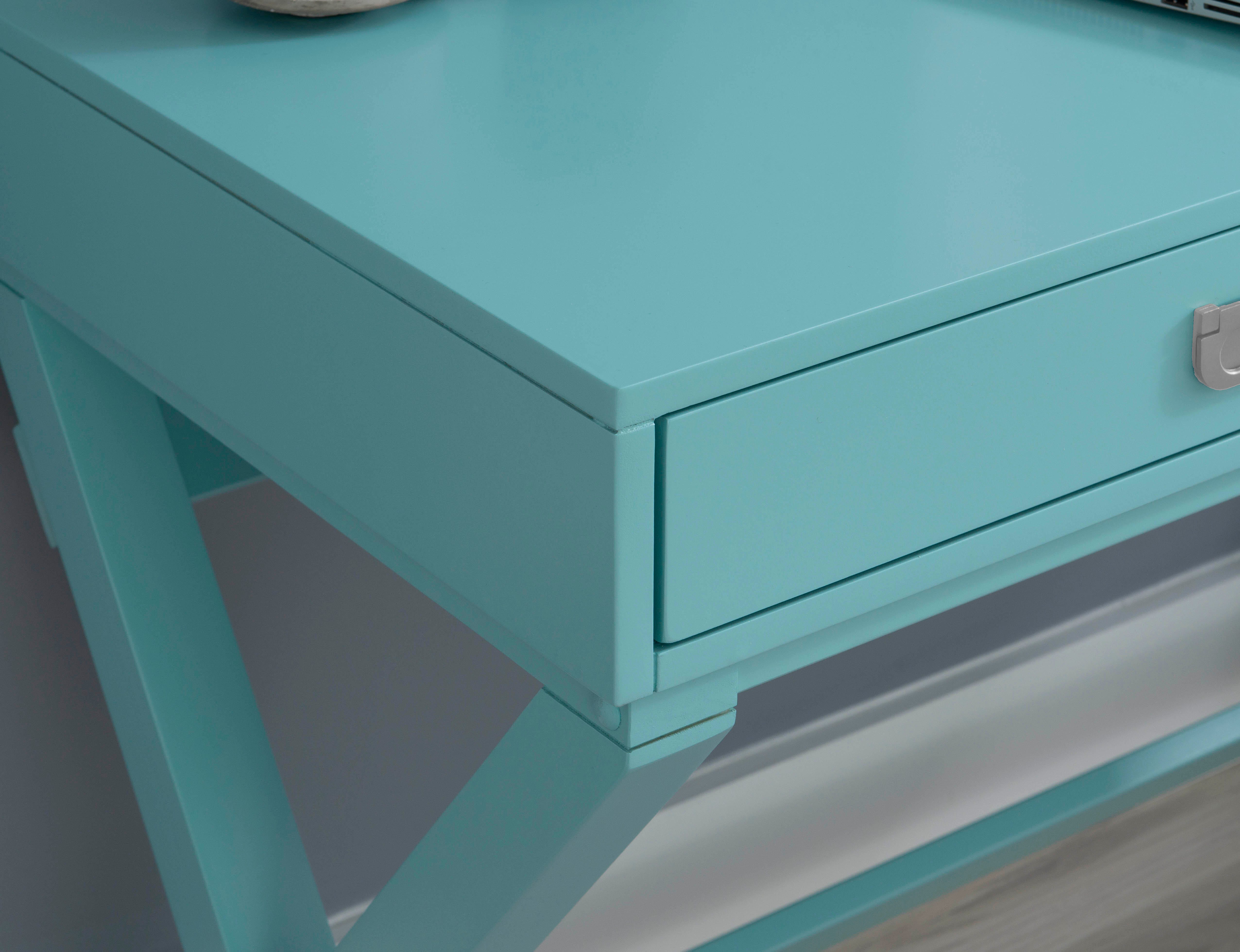 Linon Piper Desk, Blue, large