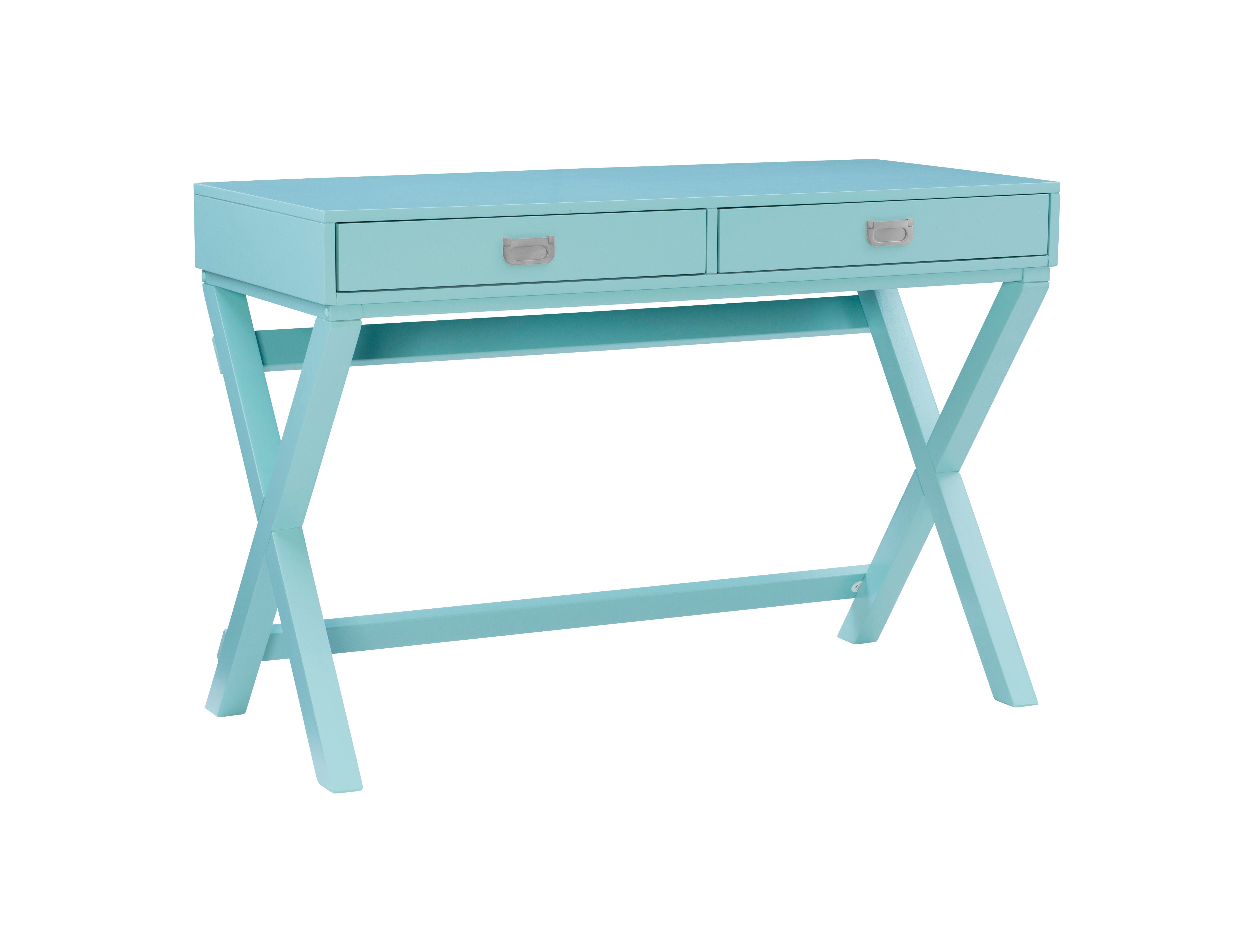 Linon Piper Desk, Blue, large