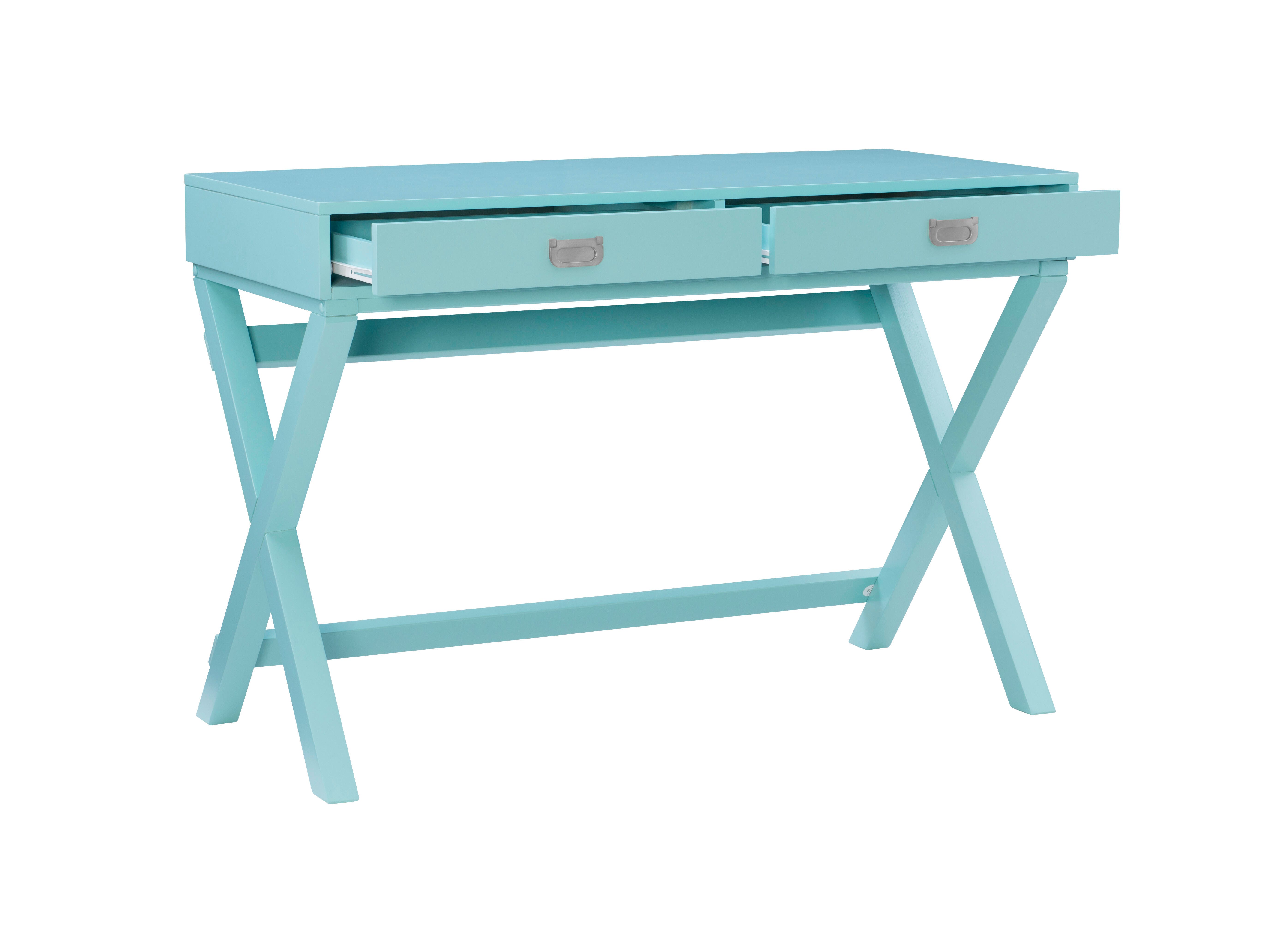 Linon Piper Desk, Blue, large