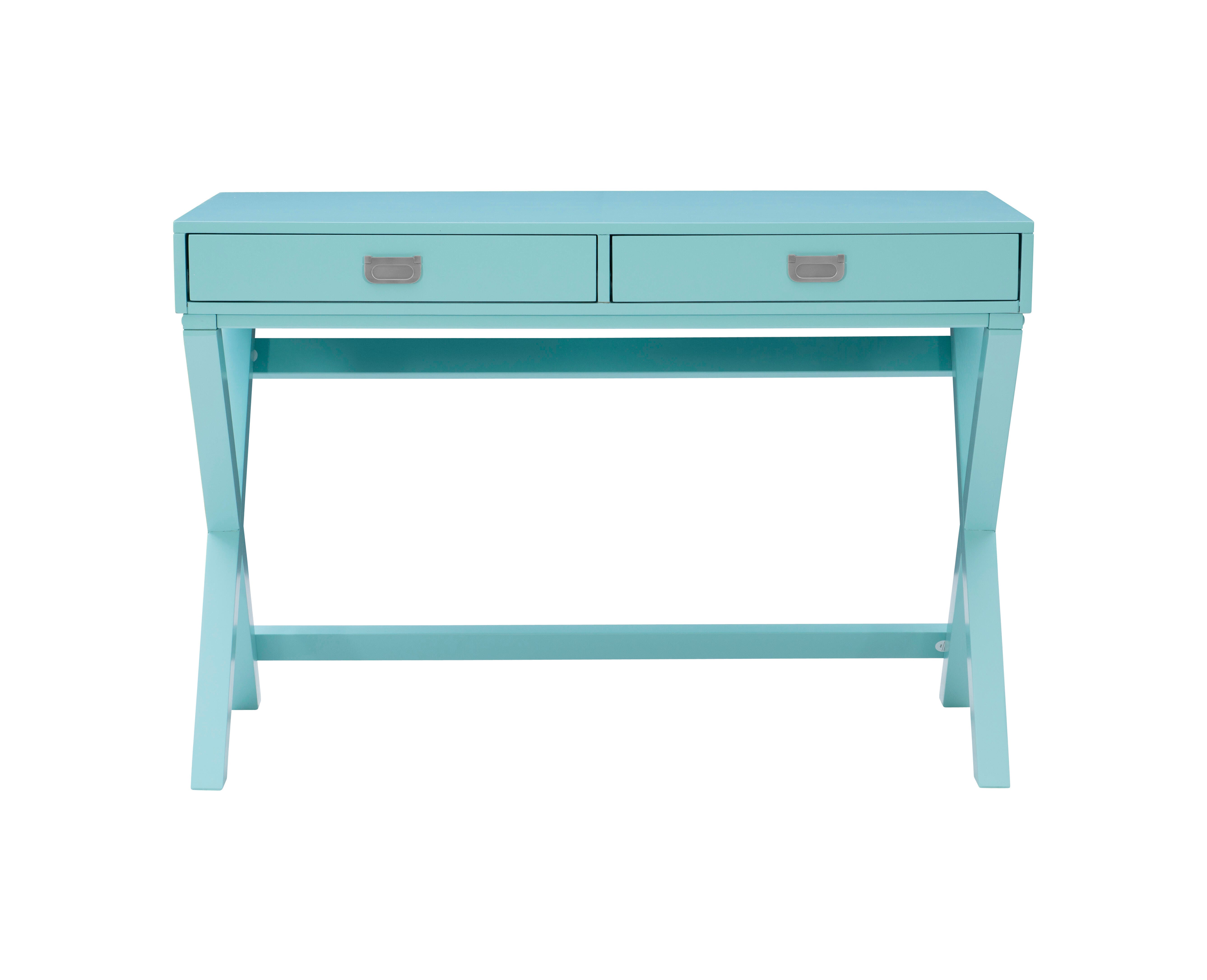Linon Piper Desk, Blue, large