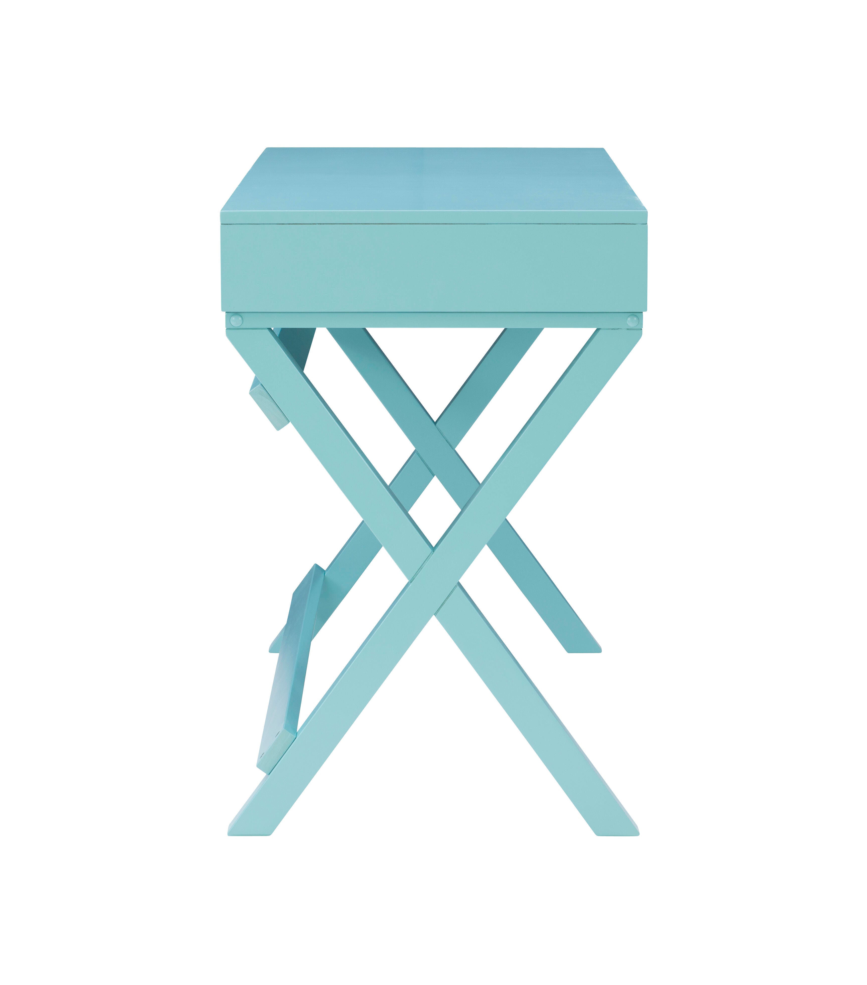 Linon Piper Desk, Blue, large
