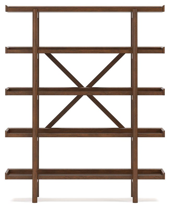 Lyncott 70" Bookcase, Brown