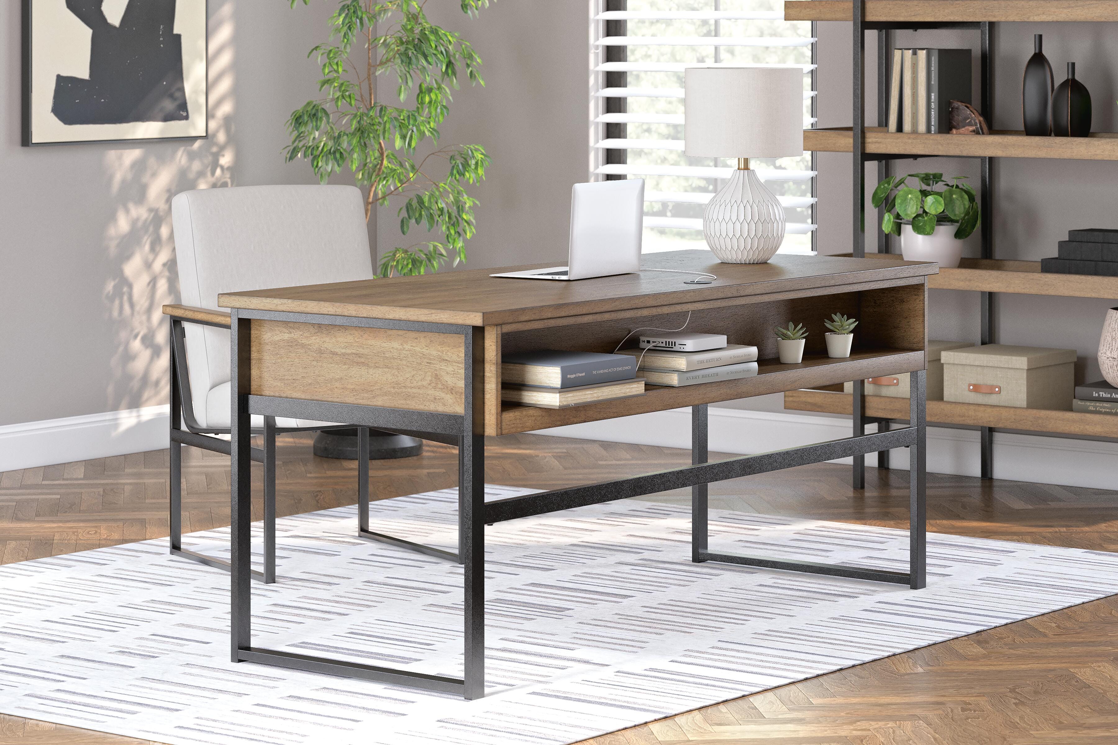 Montia Home Office Desk with Chair and Storage, , large