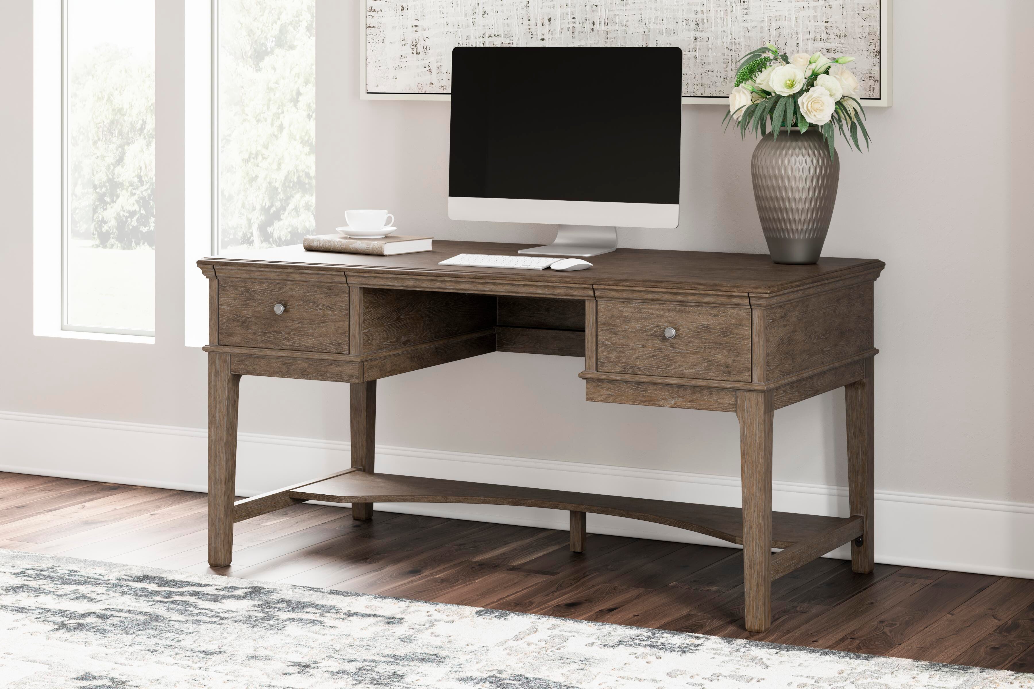 Janismore Home Office Storage Leg Desk, , large