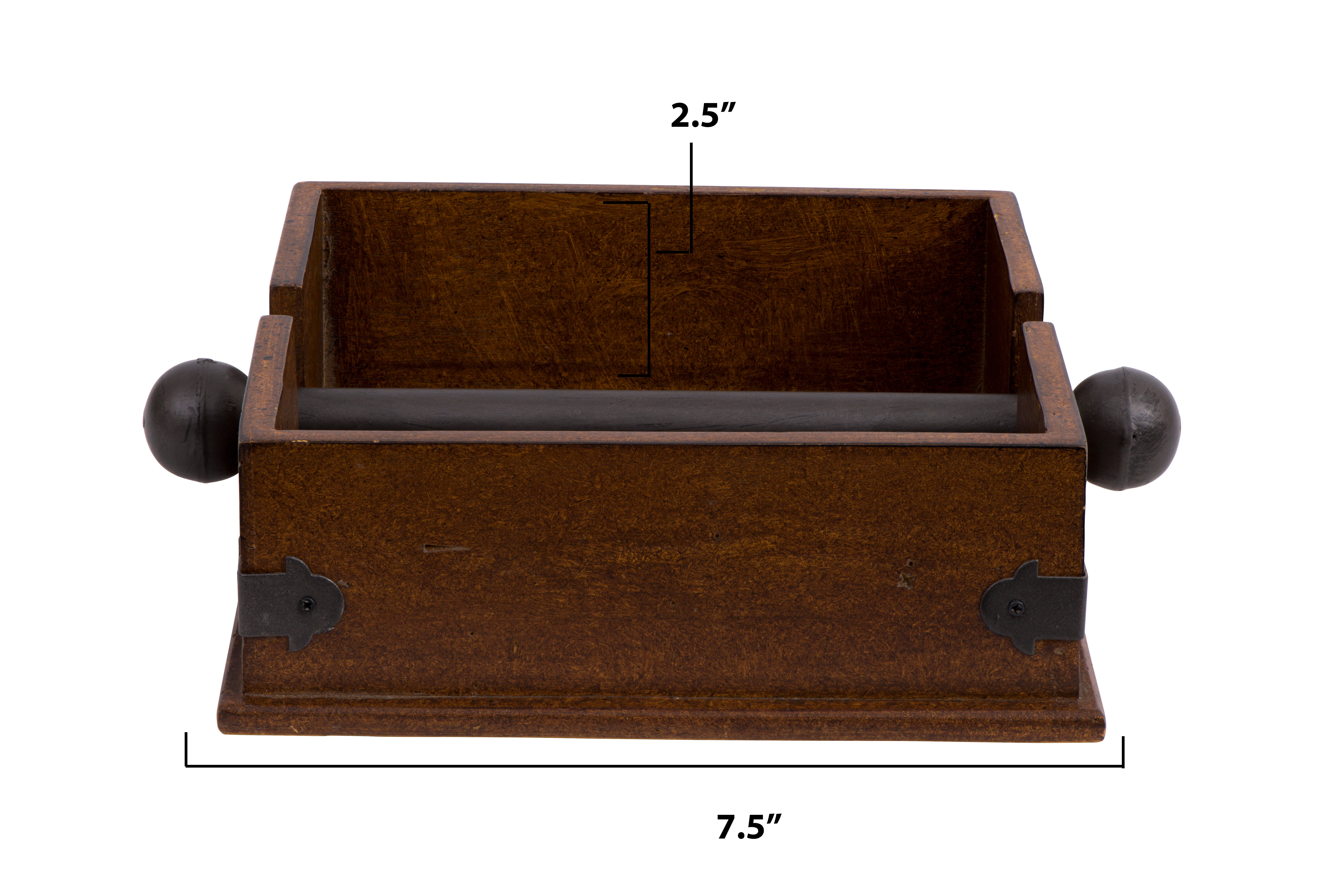 9-1/2" Square Wood And Metal Dinner Napkin Holder, , large