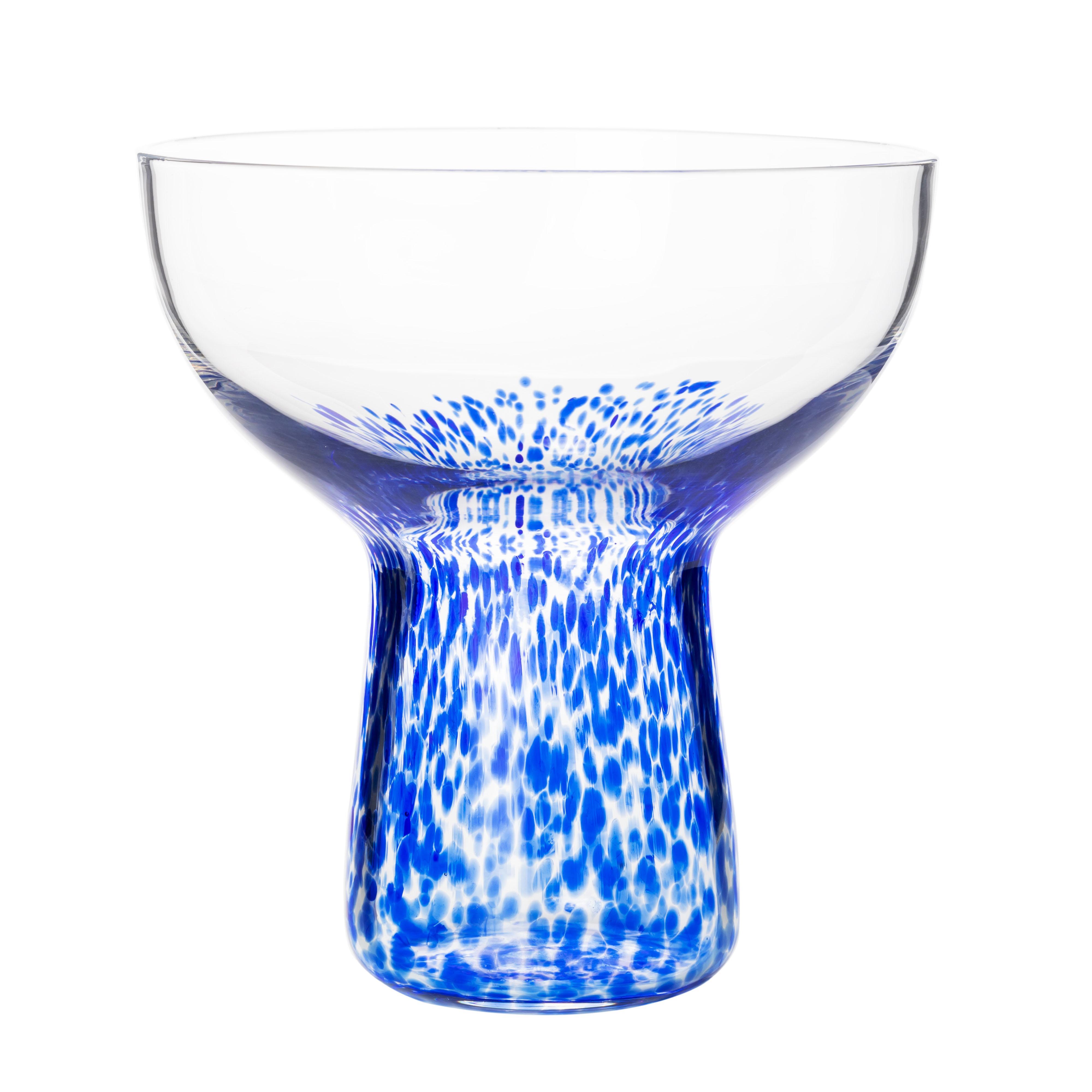 TOV Furniture Dottie Cocktail Glass (Set of 4), Blue, large