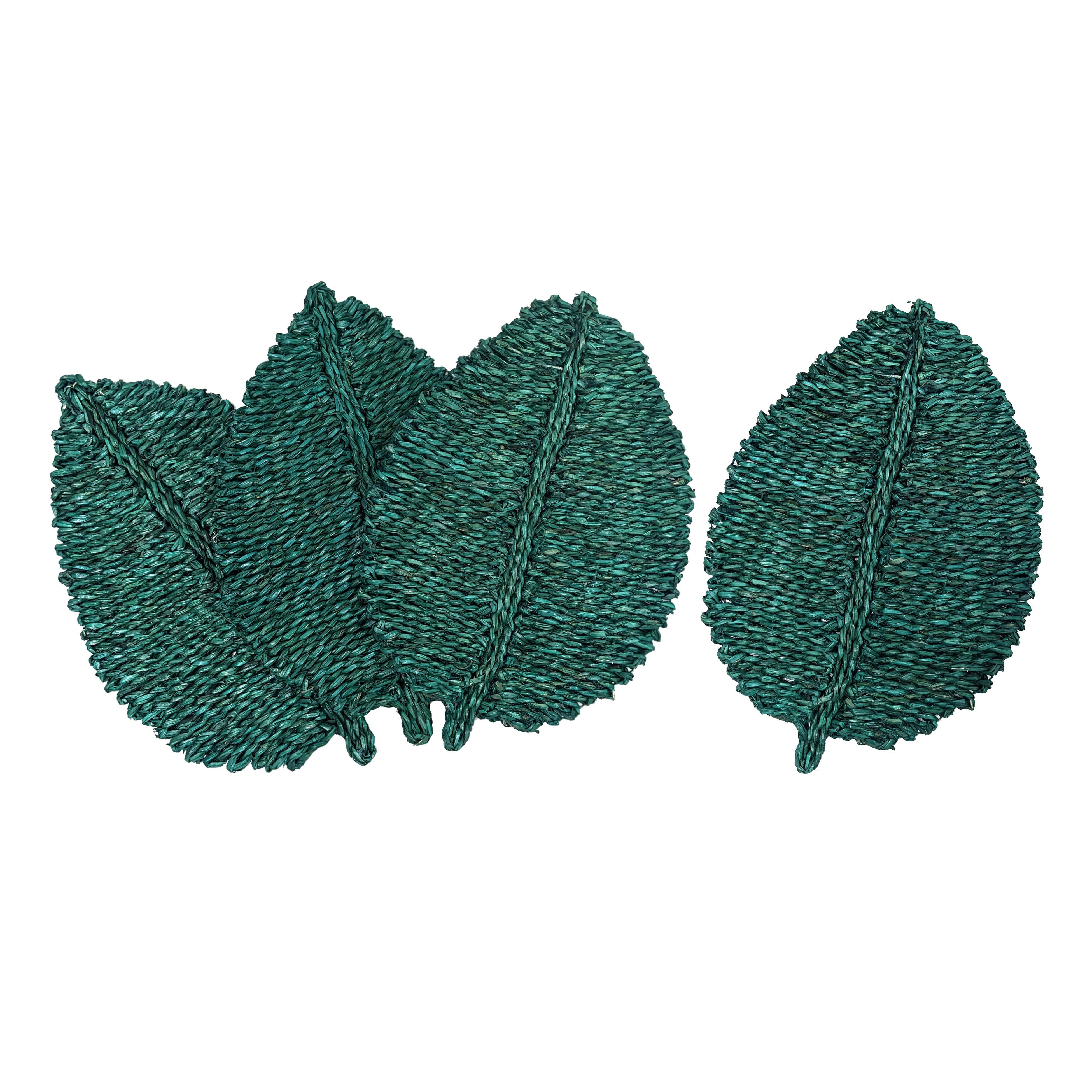TOV Furniture Leaf Placemat (Set of 4), Green, large