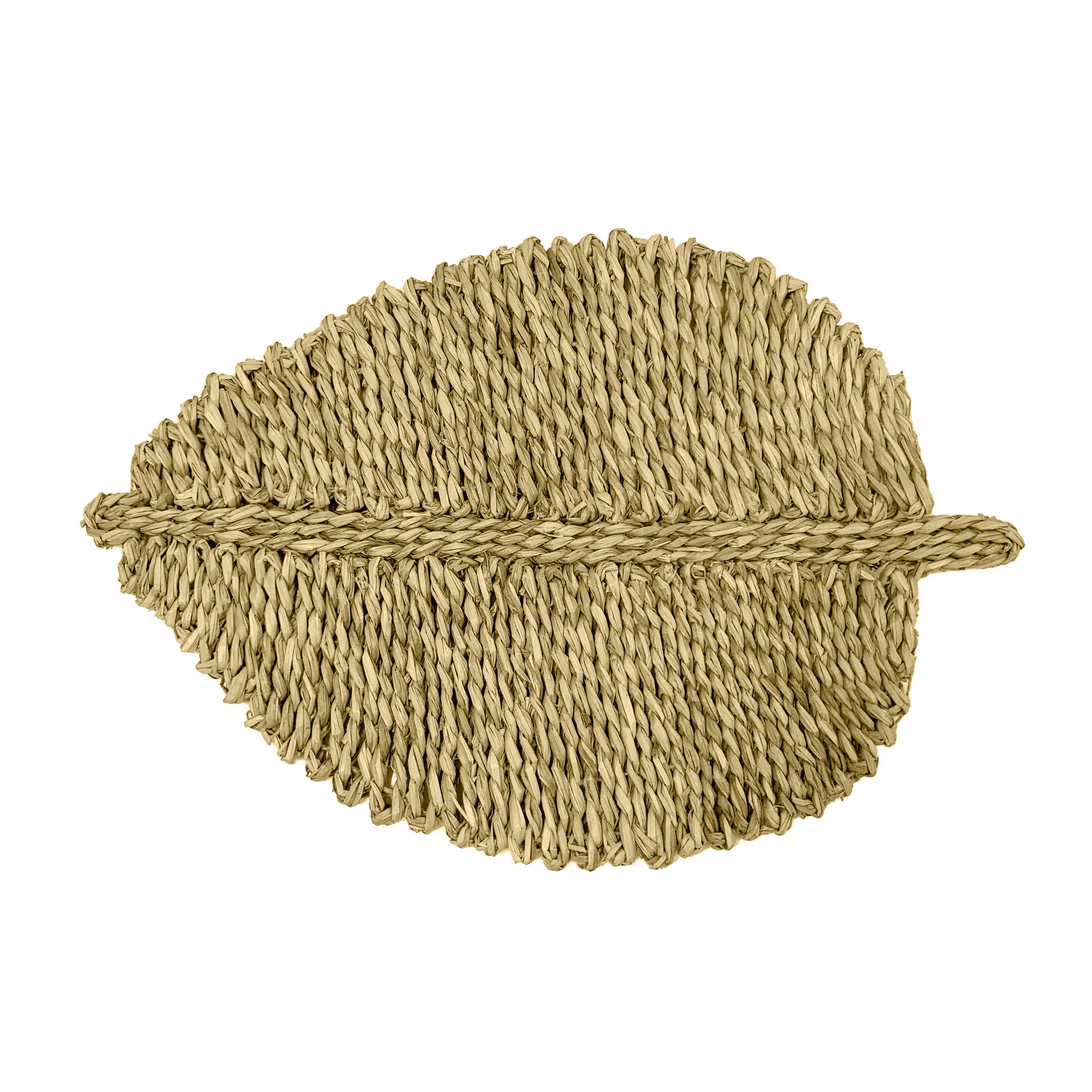 TOV Furniture Leaf Placemat (Set of 4), Natural, large
