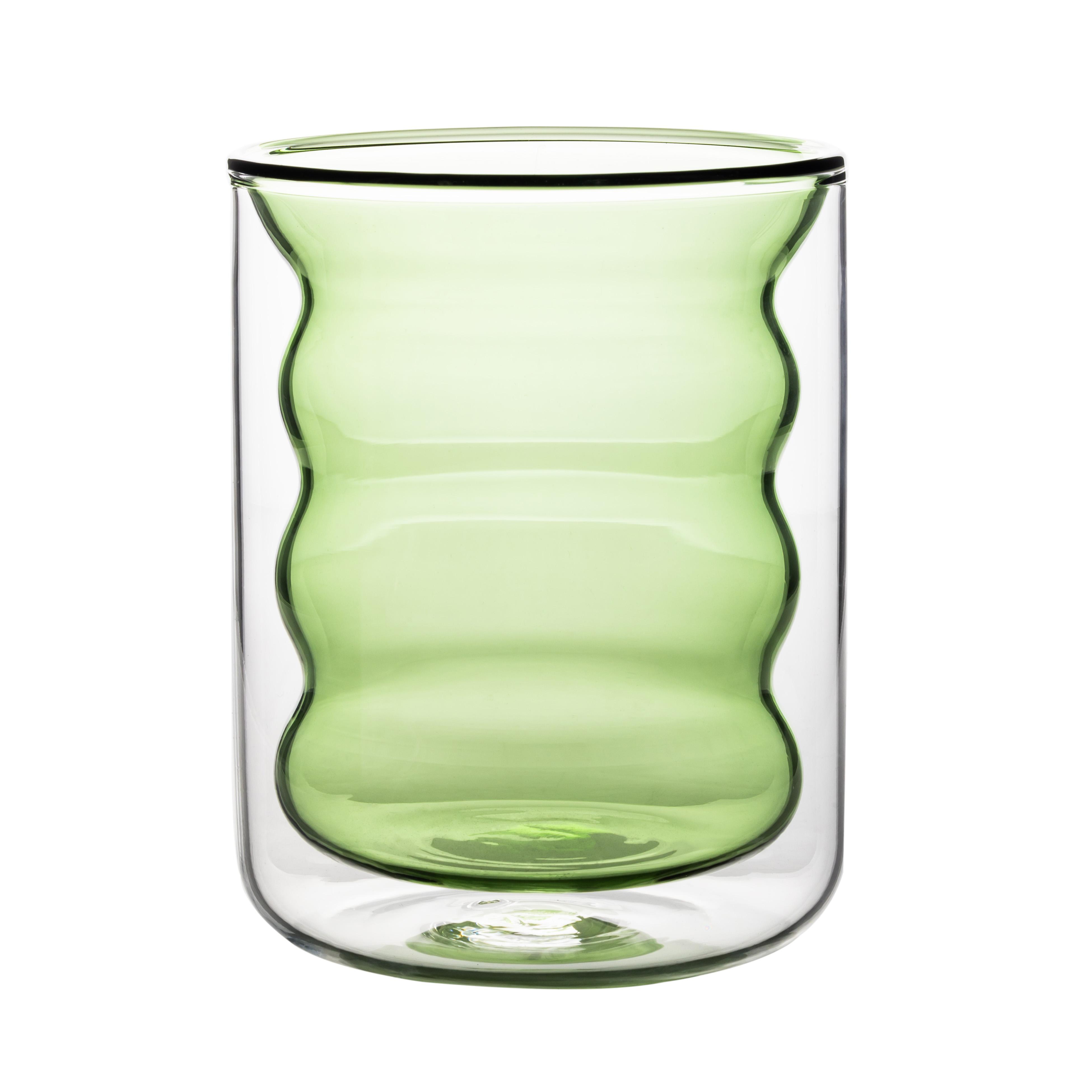 TOV Furniture Waves Water Glass (Set of 4), Green, large