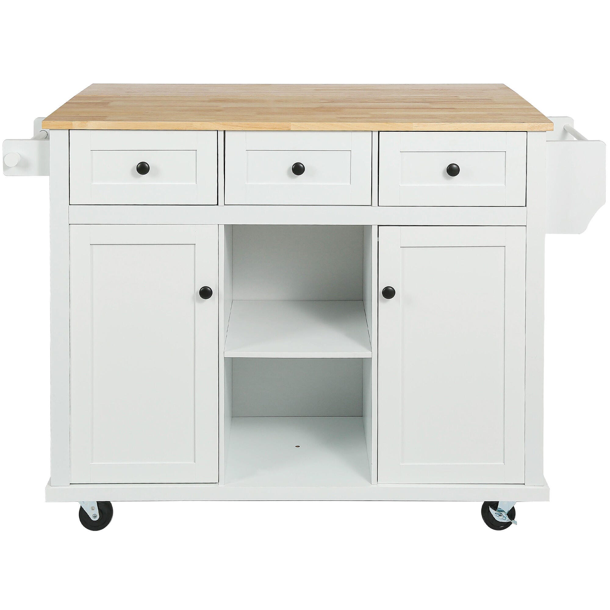 Dovelina Zenyra Kitchen Island, White, large