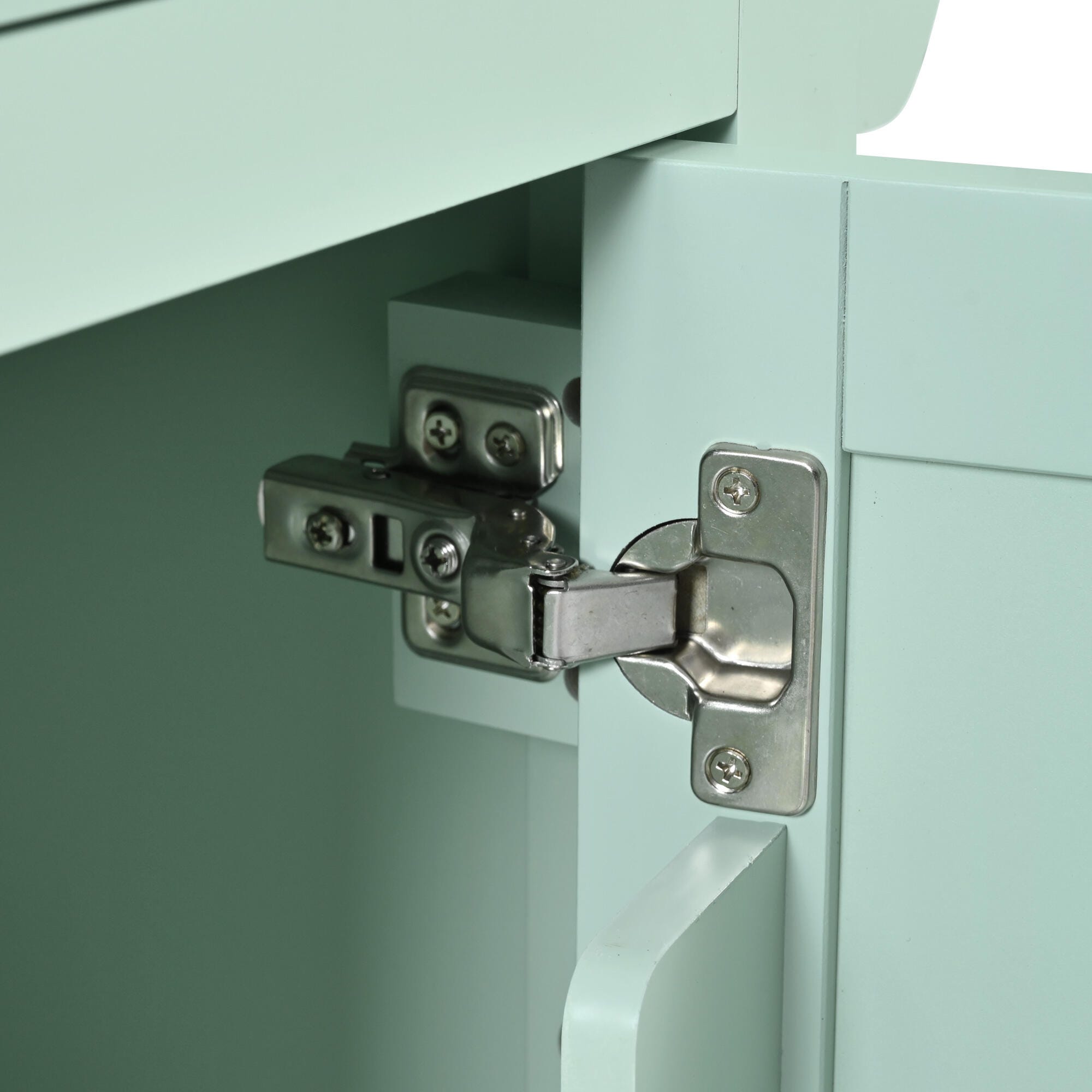Dovelina Kiopy Kitchen Cart with Rubber wood, Green, large