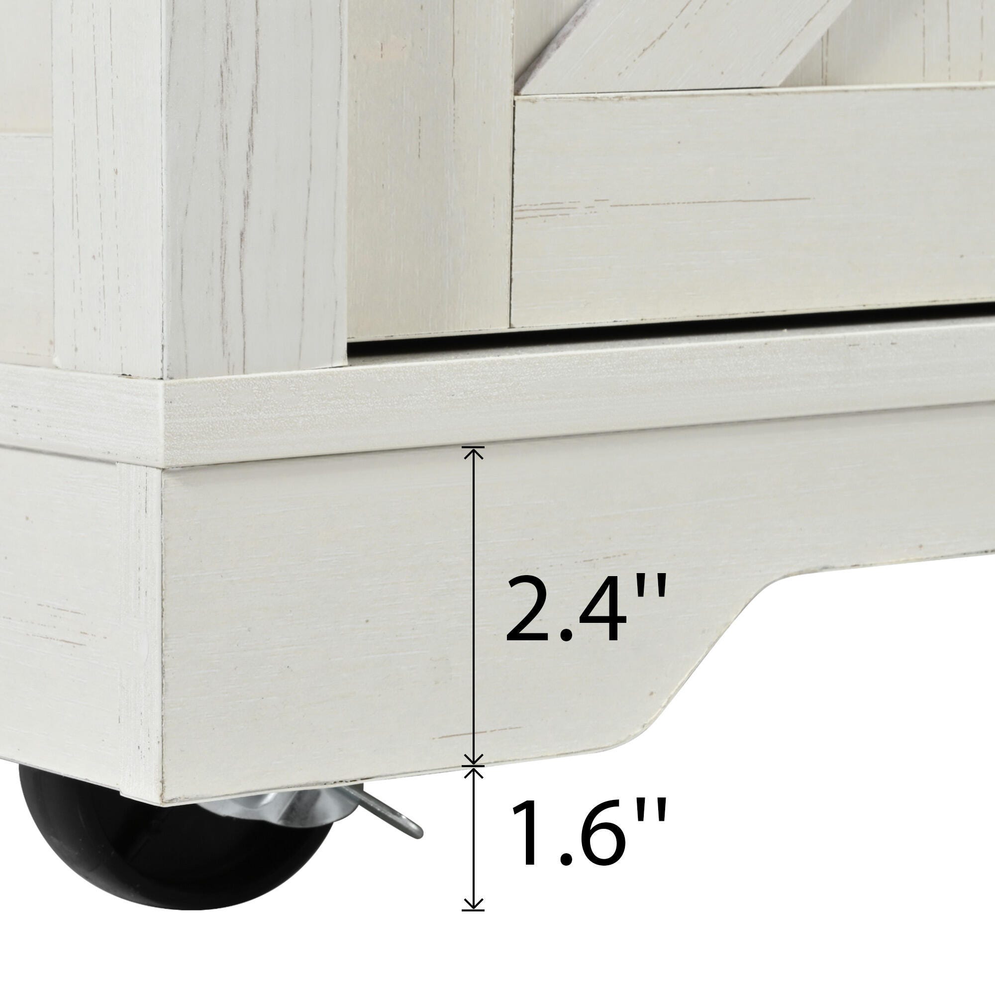 Dovelina Kiopy Kitchen Island with Power Outlet, White, large