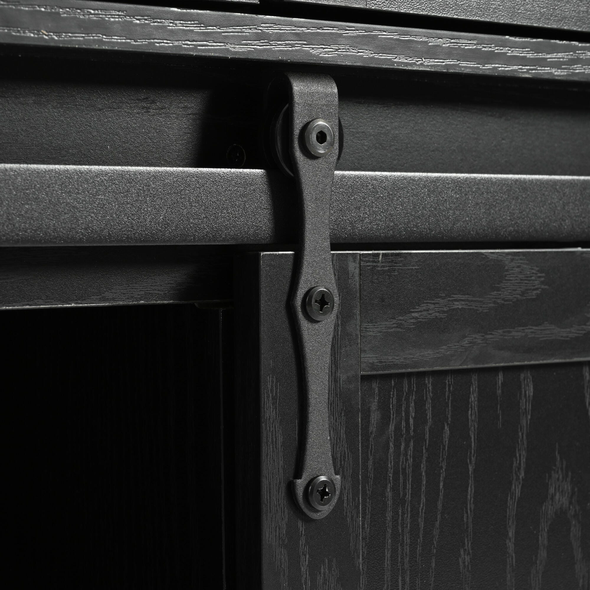 Dovelina Kiopy Kitchen Island with Power Outlet, Black, large