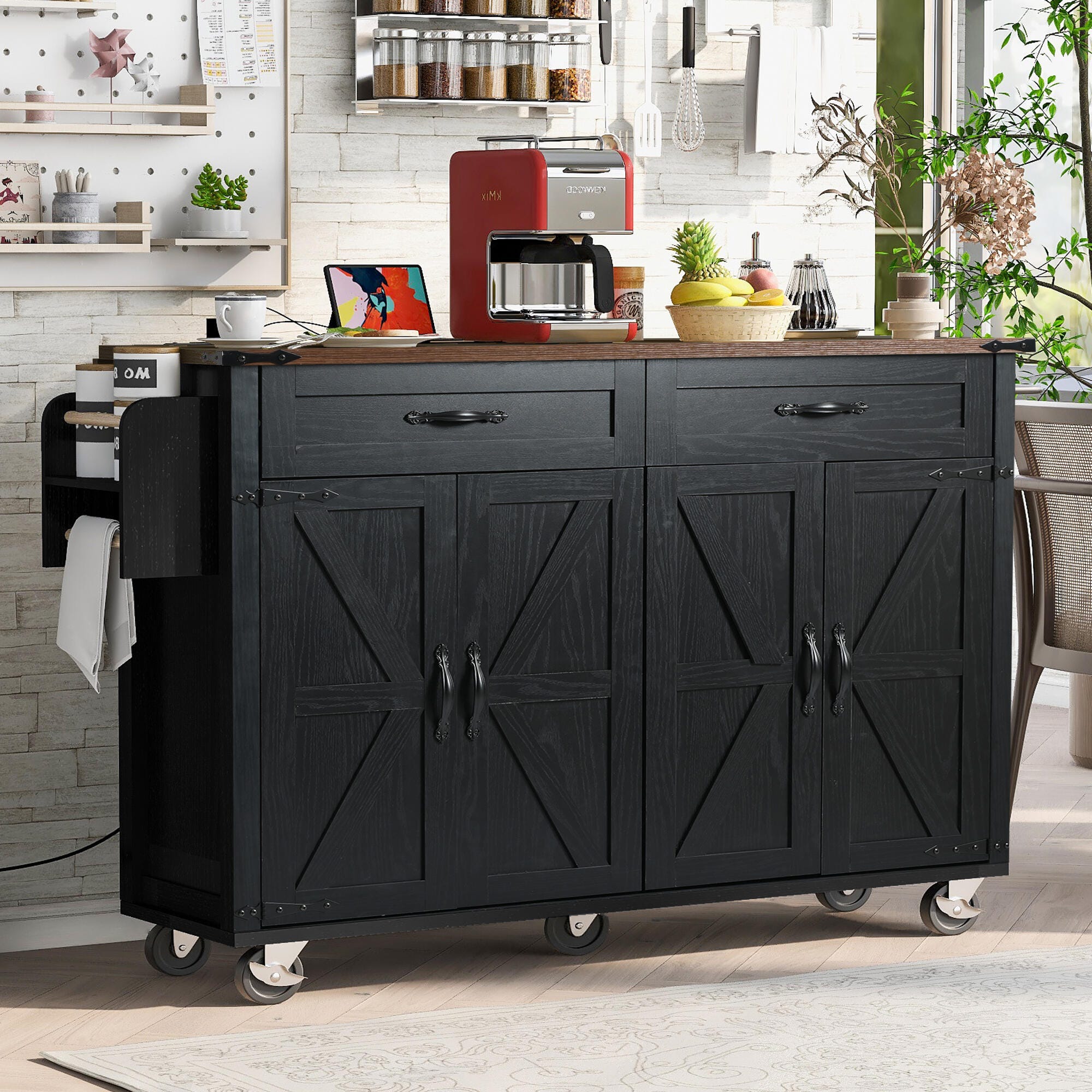 Dovelina Kiopy Rolling Kitchen Cart on Wheels | Ashley