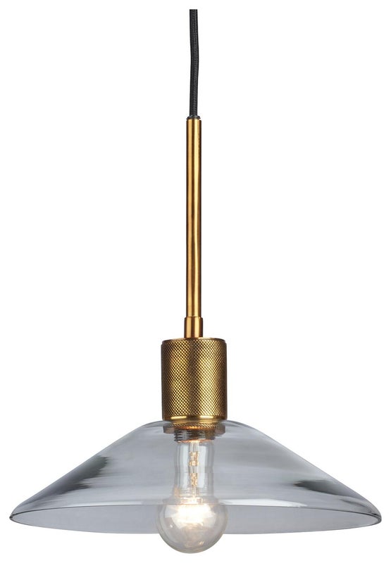Chaness Pendant Light, Clear/Brass