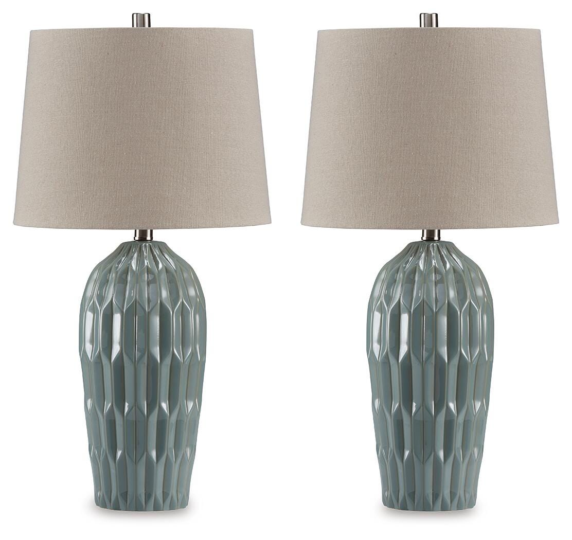 Hadbury Table Lamp (Set of 2), Pale Blue/Teal, large