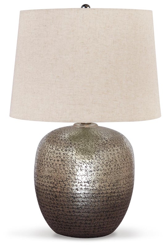 Magalie Table Lamp, Antique Silver Finish