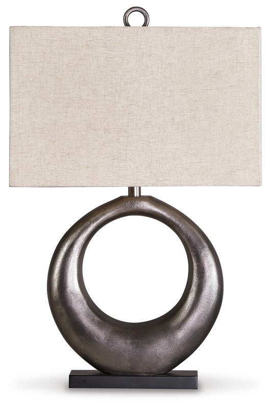 Saria Table Lamp, Antique Silver Finish