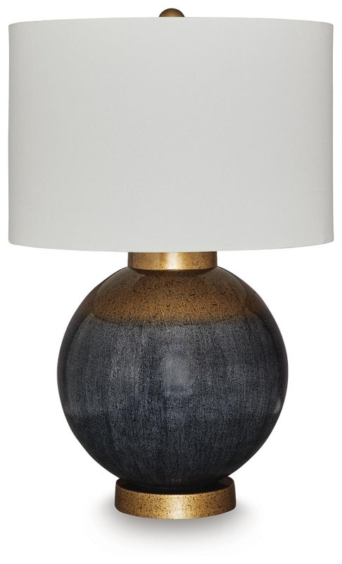 Adara Table Lamp, Blue/Gold Finish