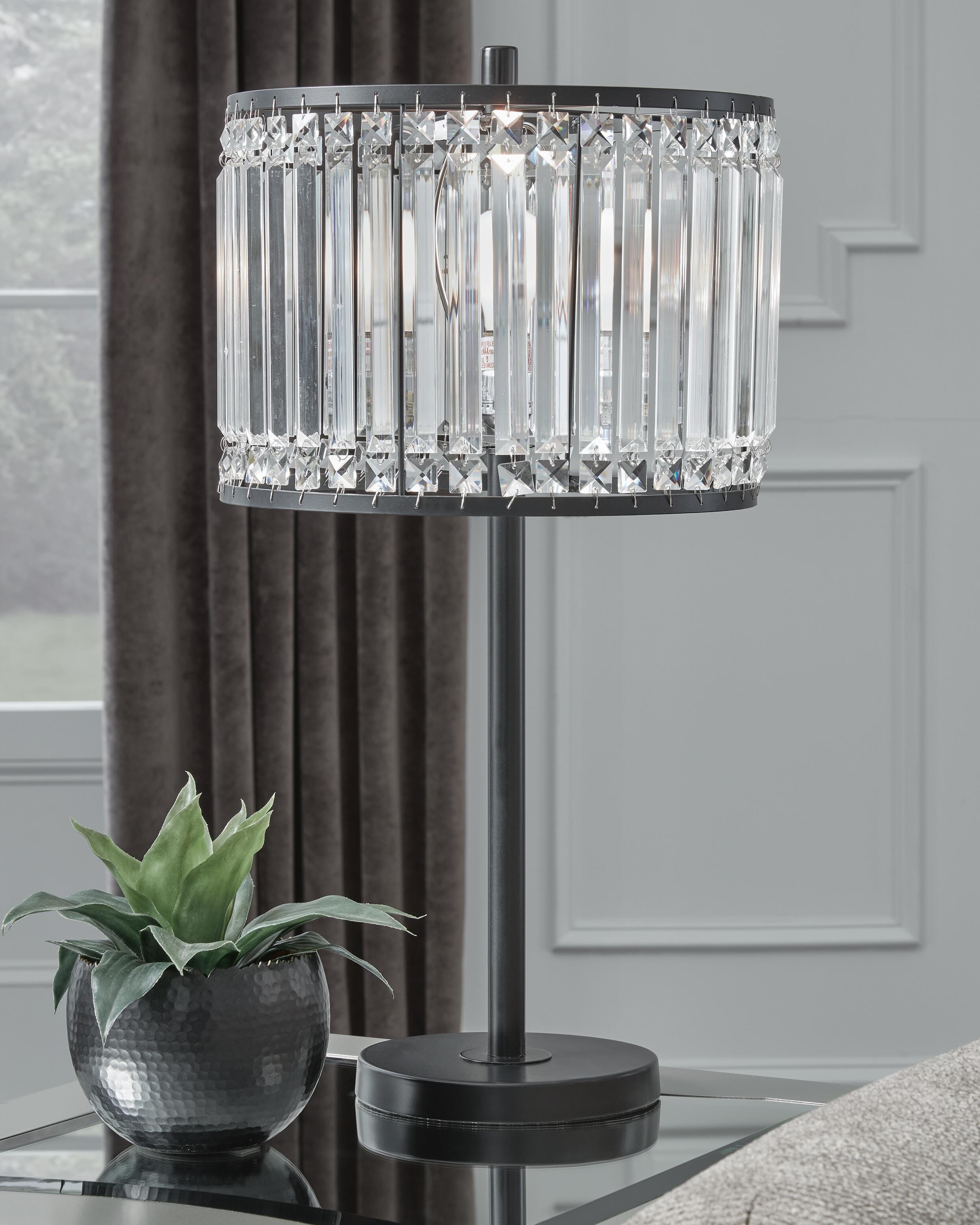 Gracella Table Lamp, Black, large