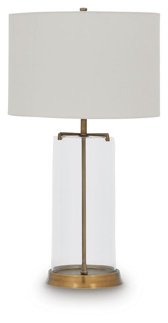 Gizeh Table Lamp, Clear/Gold Finish