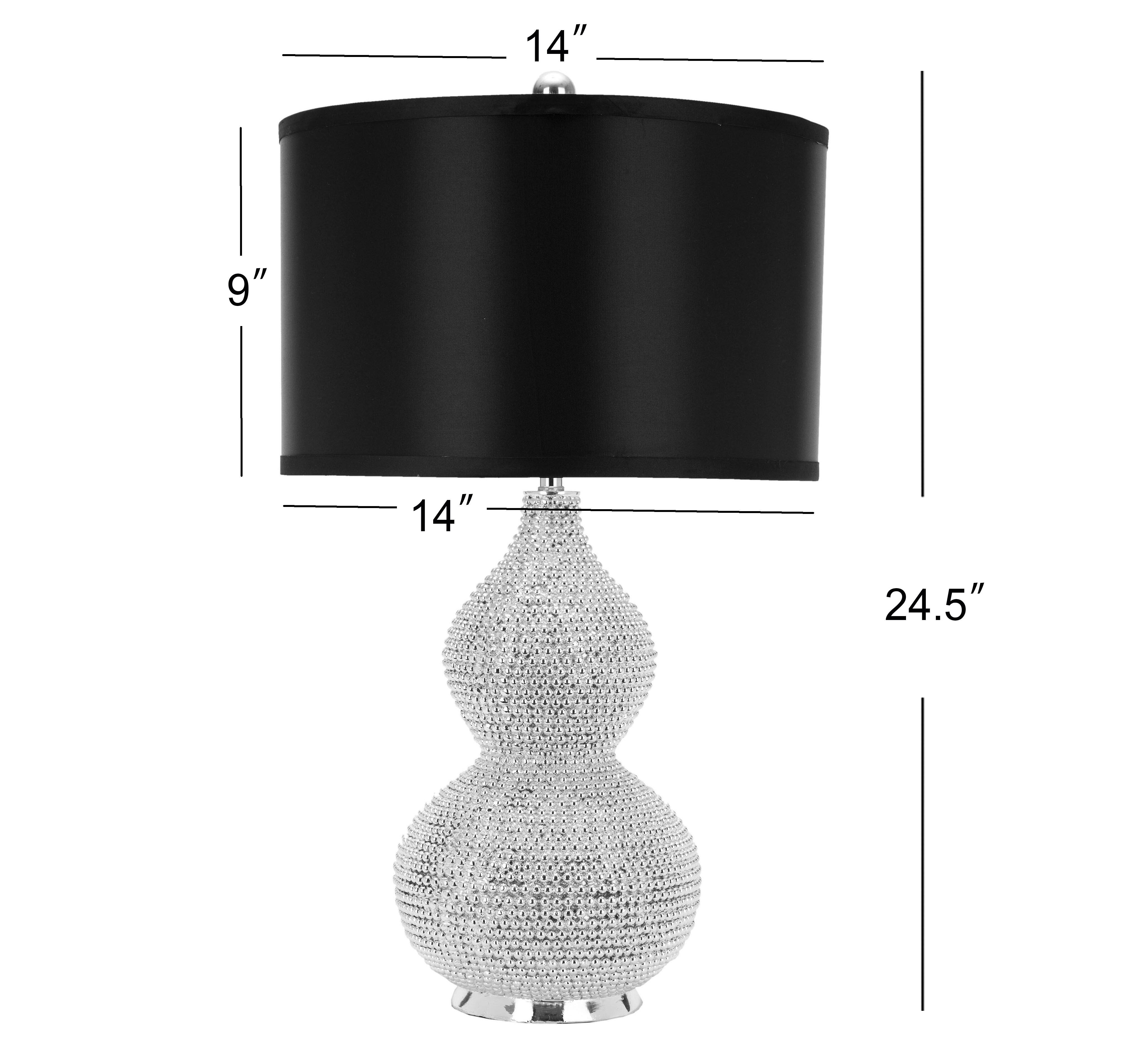 Beaded Cylinder Table Lamp (Set of 2), Black, large