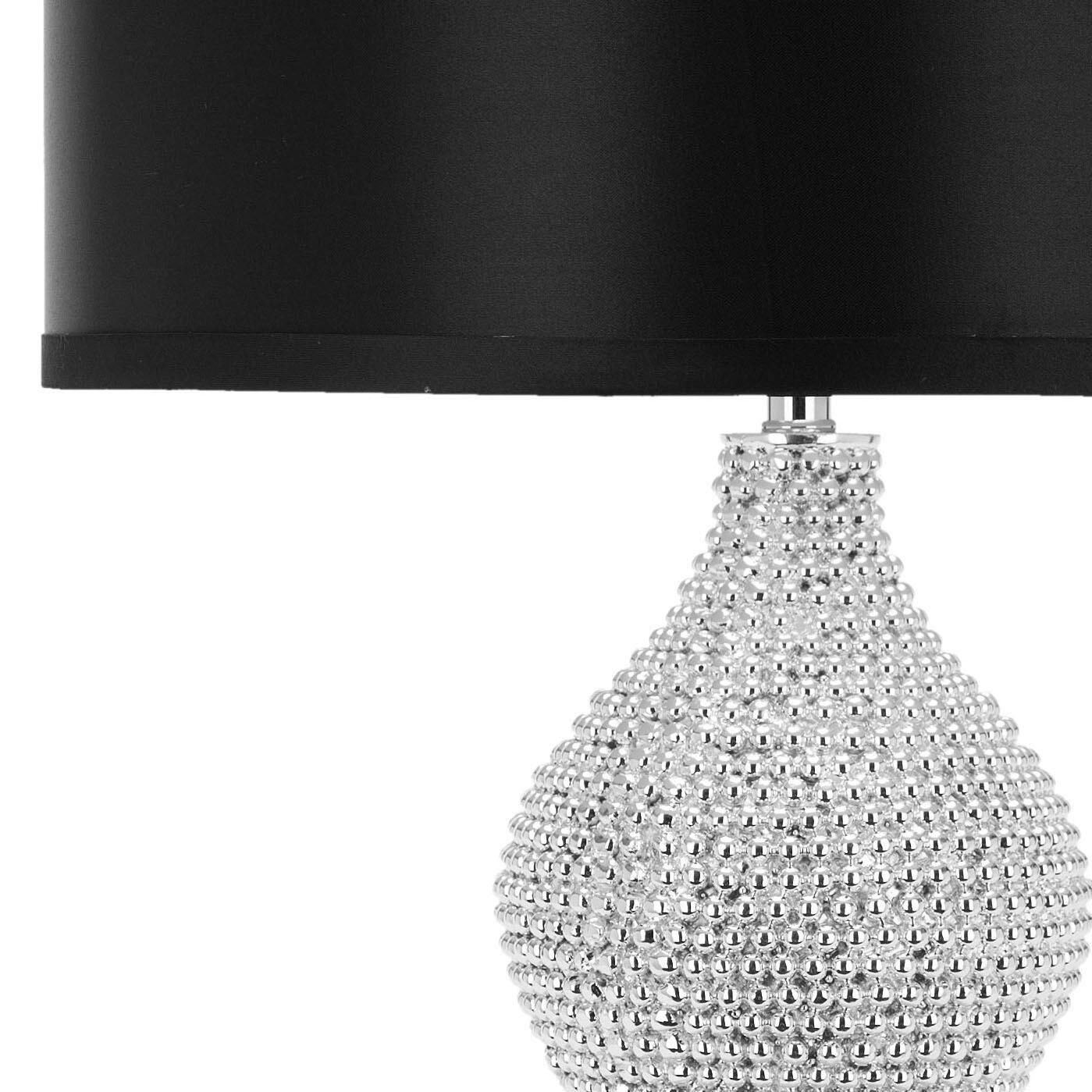 Beaded Cylinder Table Lamp (Set of 2), Black, large
