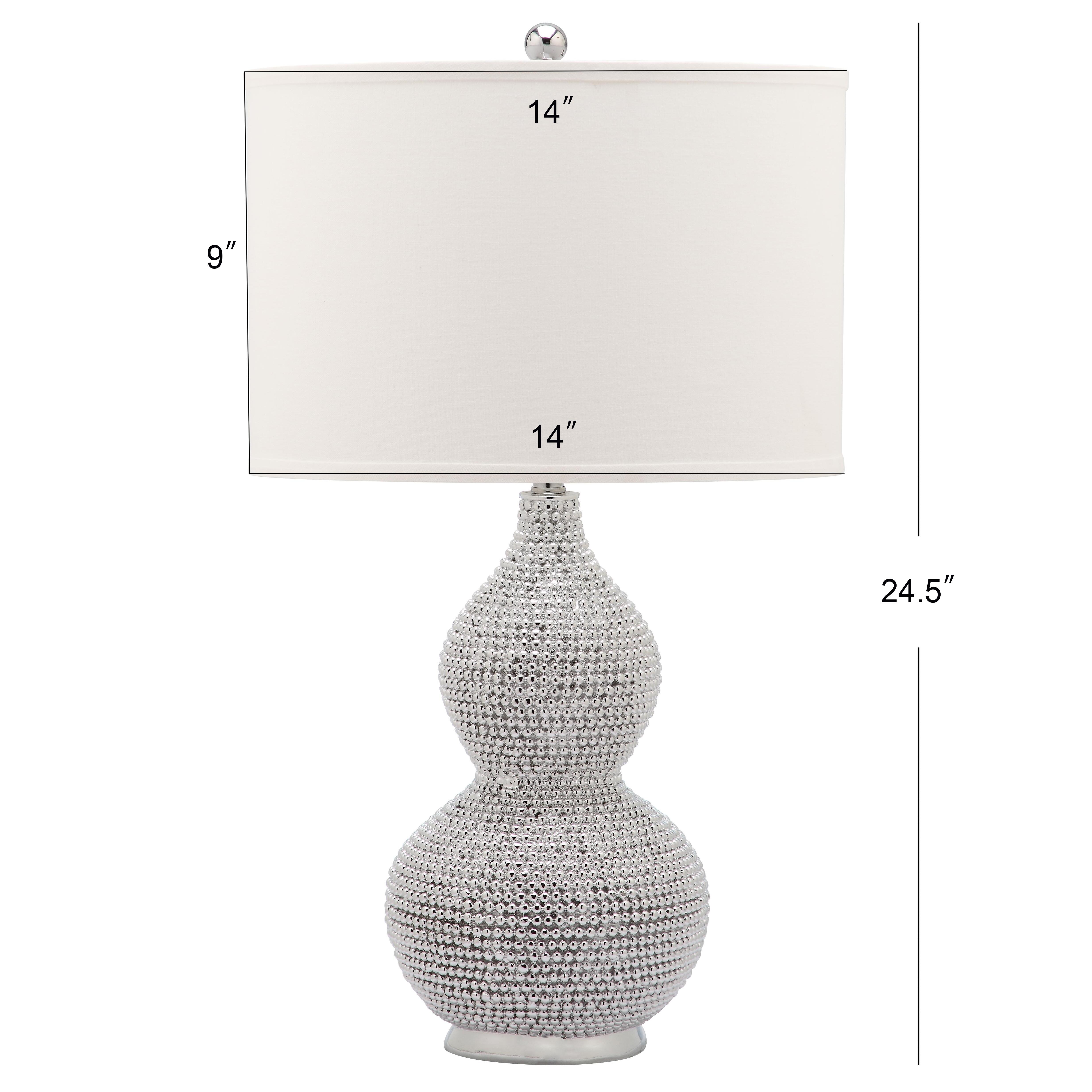 Beaded Base Table Lamp (Set of 2), White, large
