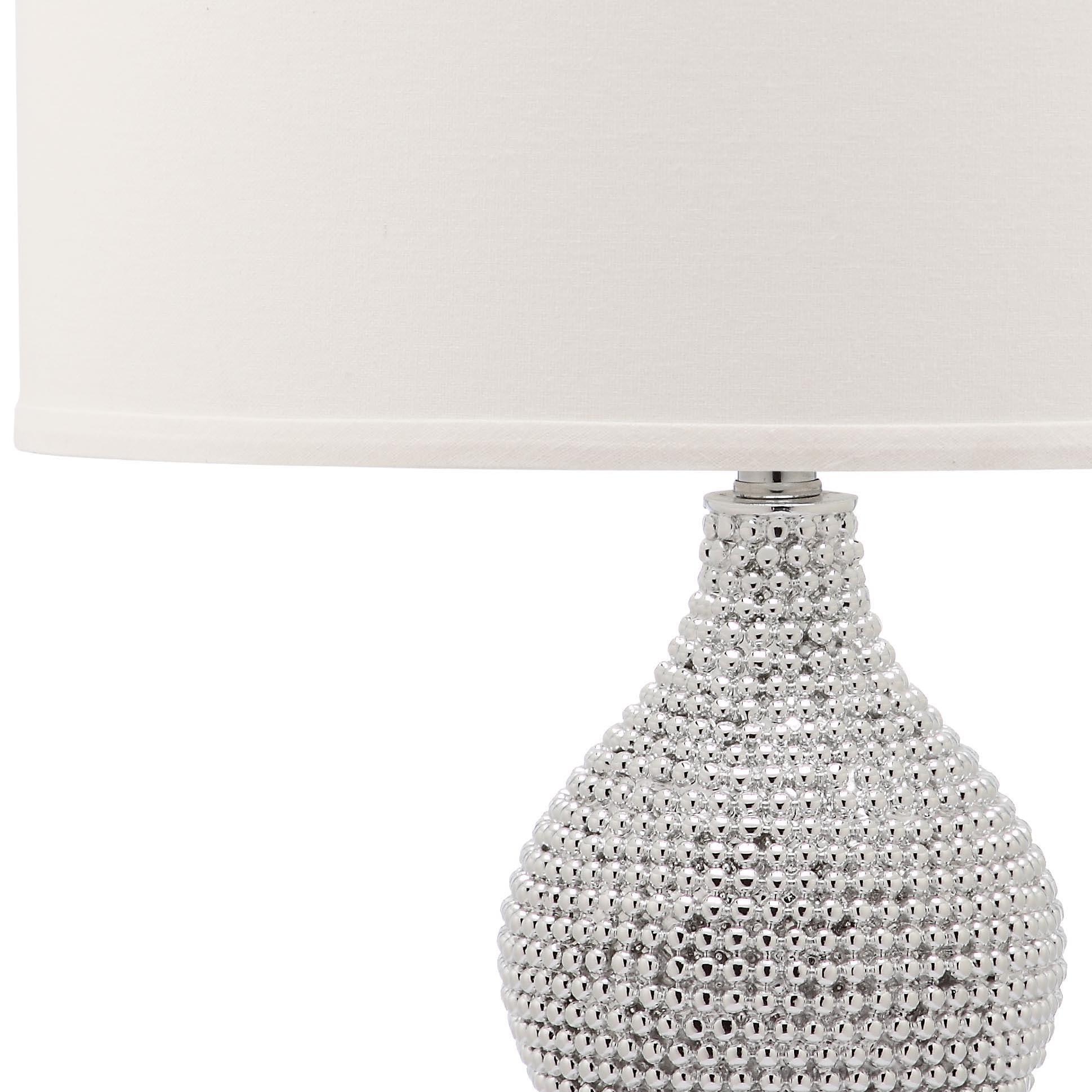 Beaded Base Table Lamp (Set of 2), White, large